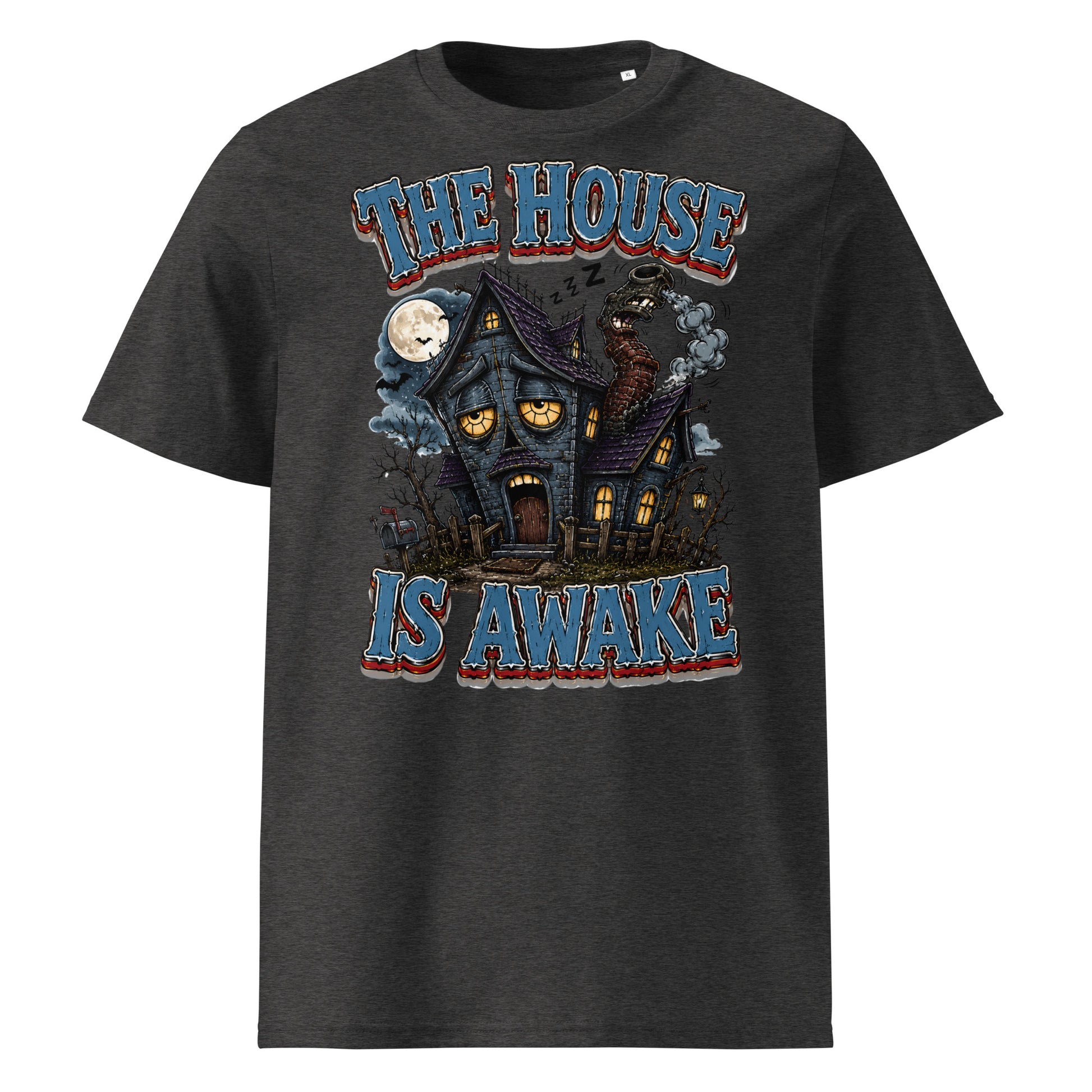 The House Is Awake Organic T-Shirt - Gothic Horror & Mystery Tee by printfluence.net