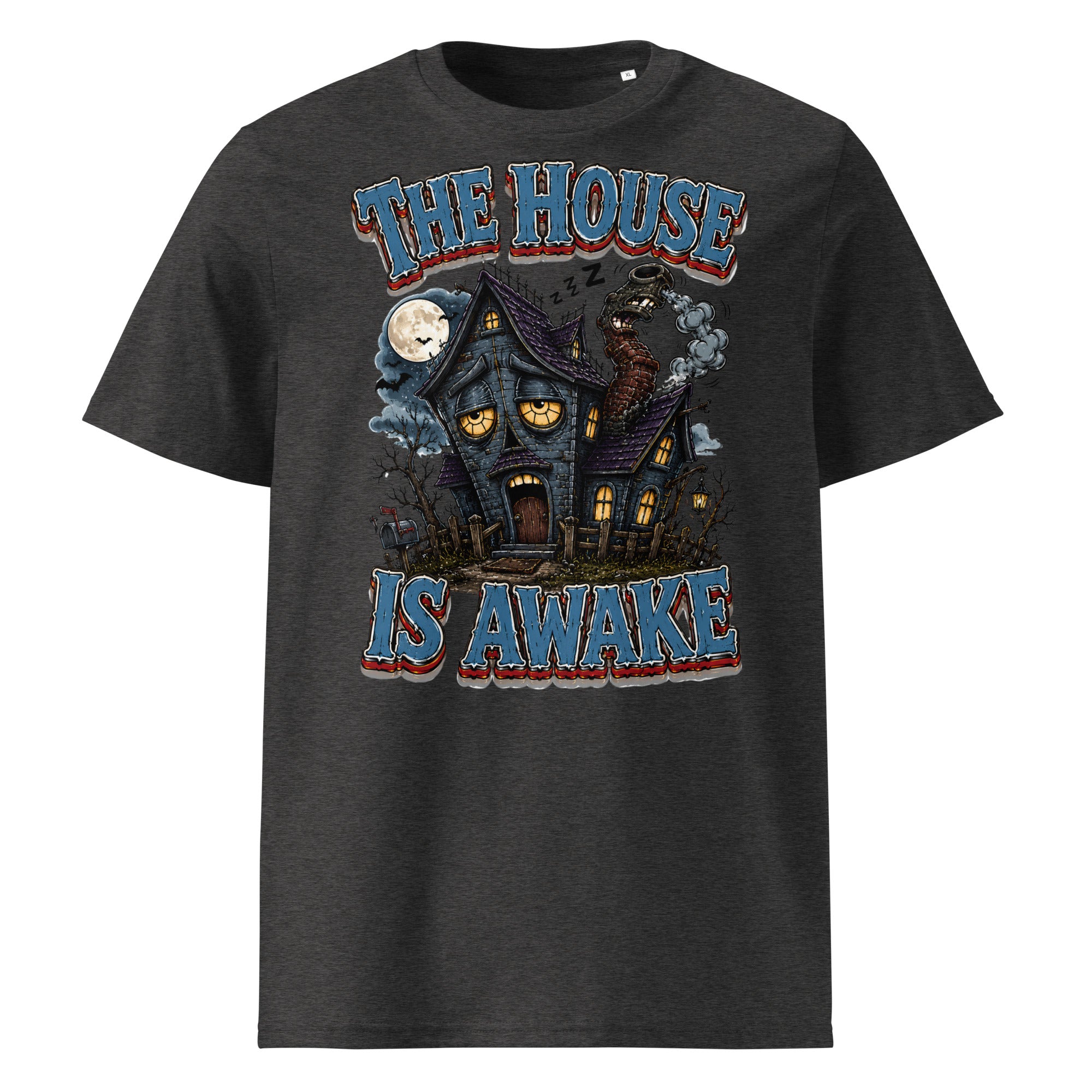 The House Is Awake Organic T-Shirt - Gothic Horror & Mystery Tee by printfluence.net