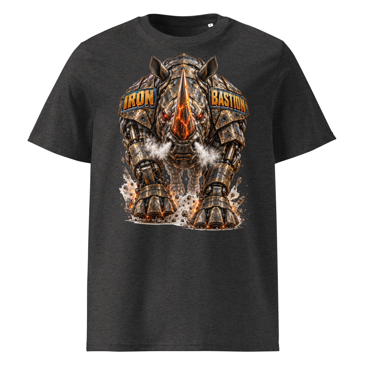 Cyberpunk Animals Lovers | Unisex Organic Ribbed Neck Creator 2.0 T-Shirt — IRON BASTION by printfluence