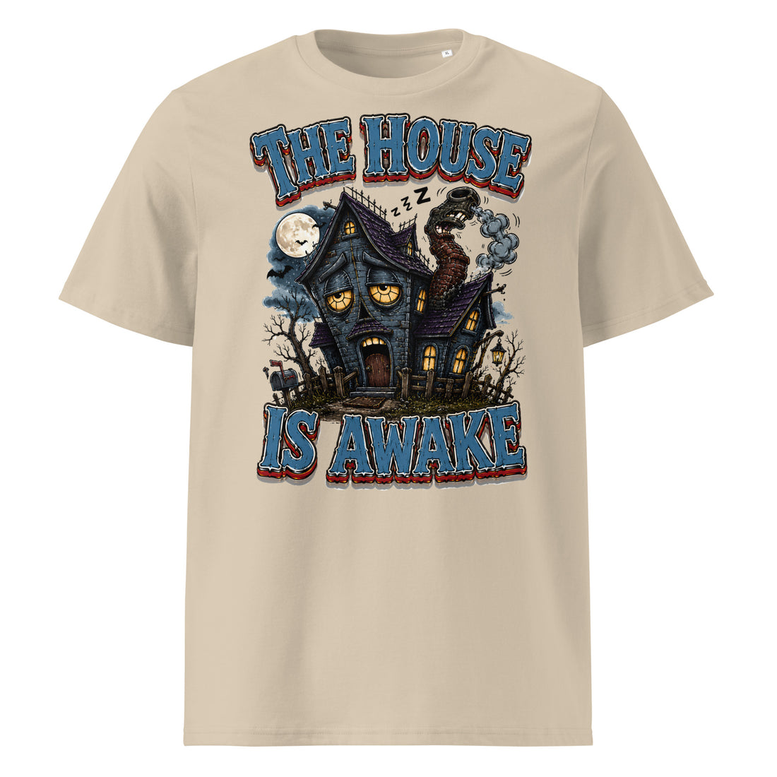 The House Is Awake Organic T-Shirt - Gothic Horror & Mystery Tee by printfluence.net