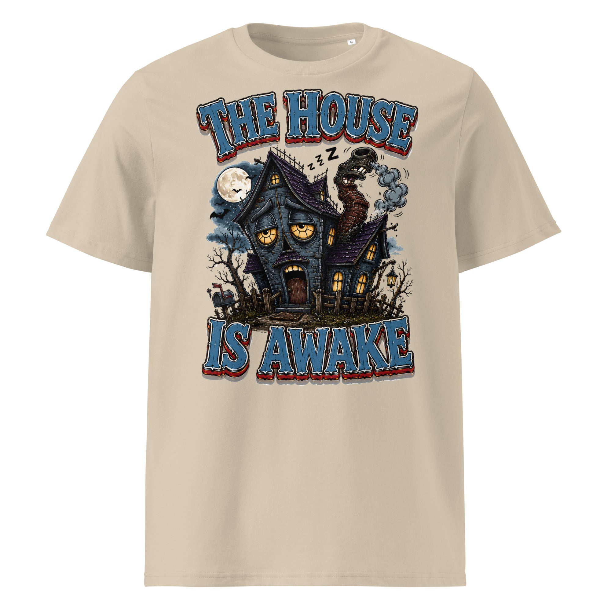 The House Is Awake Organic T-Shirt - Gothic Horror & Mystery Tee by printfluence.net
