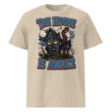 The House Is Awake Organic T-Shirt - Gothic Horror & Mystery Tee by printfluence.net