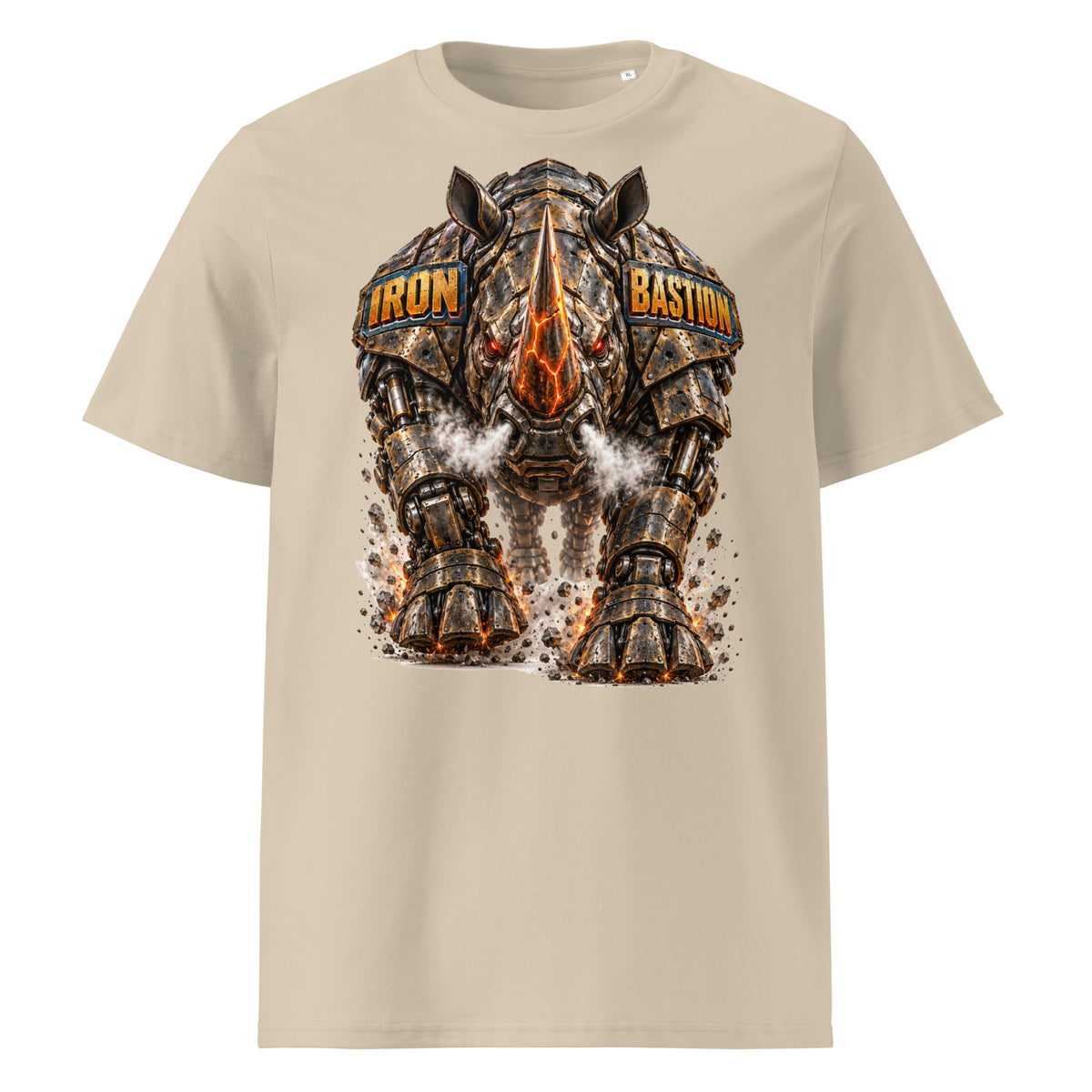 Cyberpunk Animals Lovers | Unisex Organic Ribbed Neck Creator 2.0 T-Shirt — IRON BASTION by printfluence