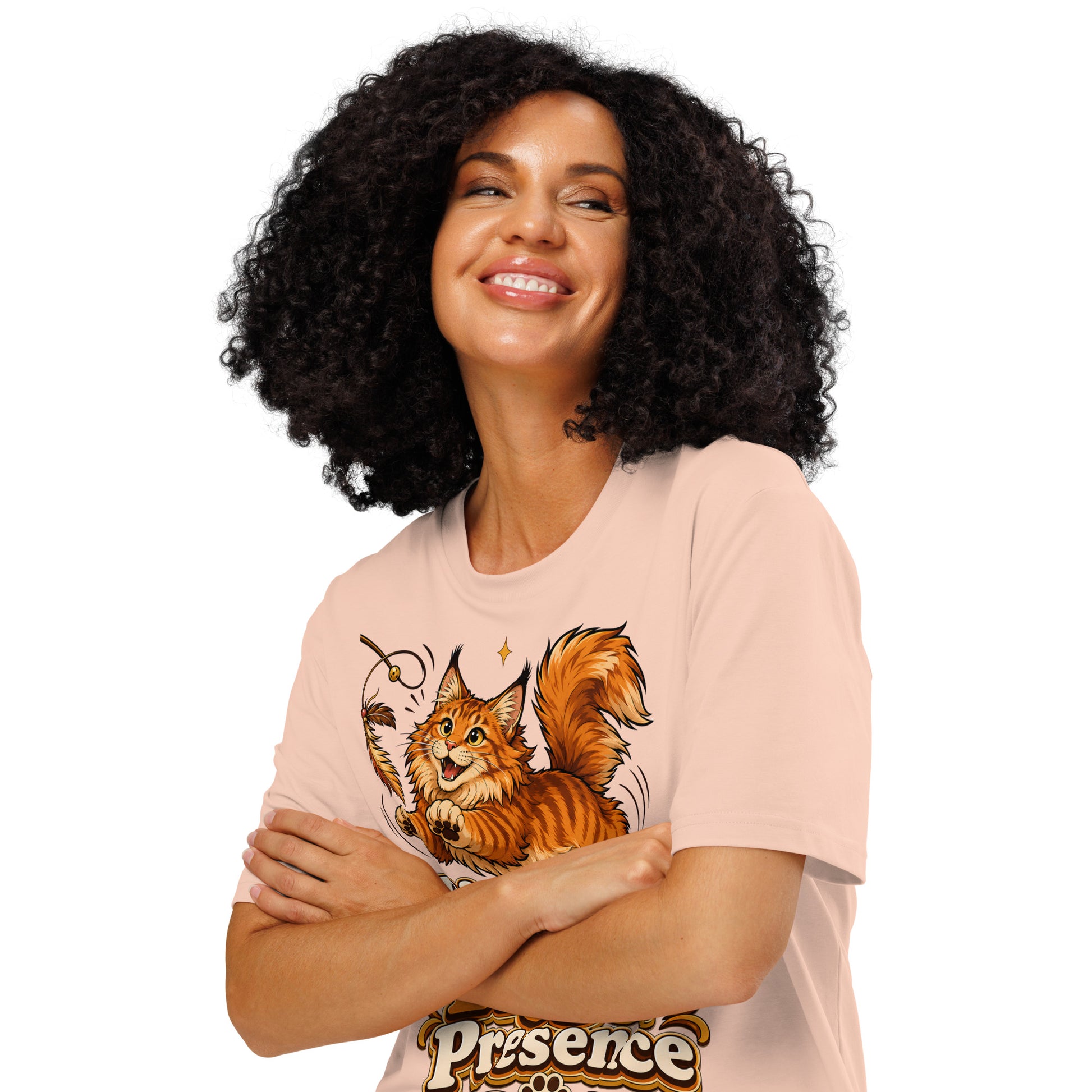 Big Fur Bigger Presence Cat Lovers Organic T-Shirt by printfluence.net