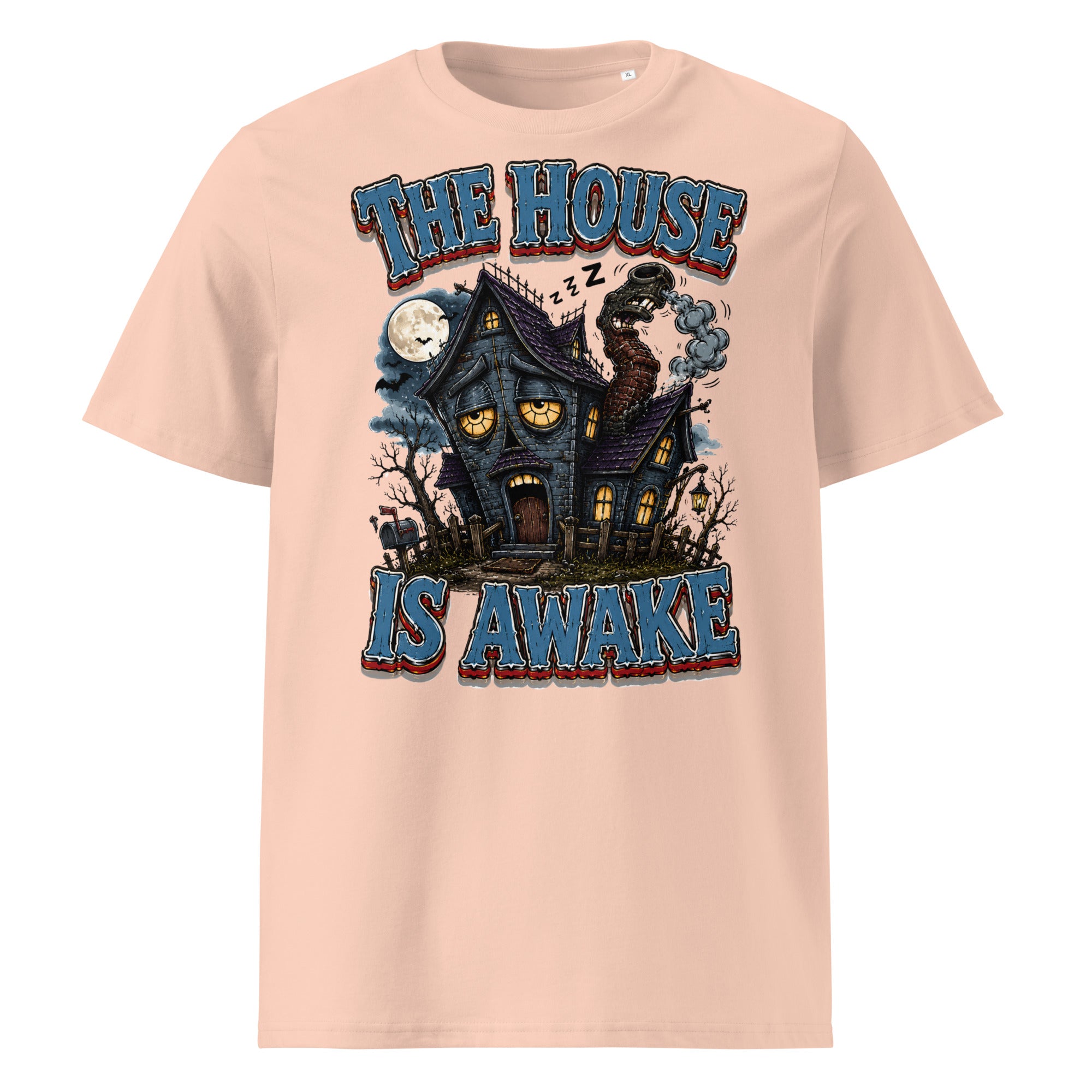 The House Is Awake Organic T-Shirt - Gothic Horror & Mystery Tee by printfluence.net