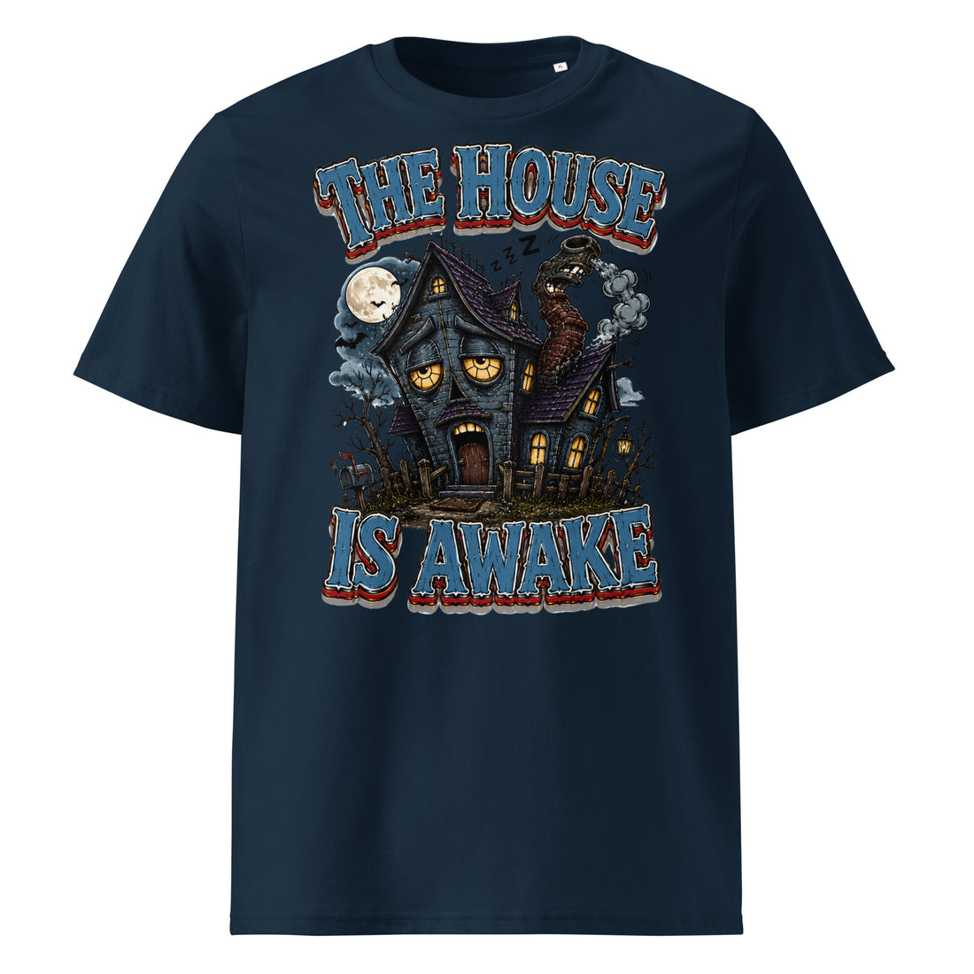 The House Is Awake Organic T-Shirt - Gothic Horror & Mystery Tee by printfluence.net