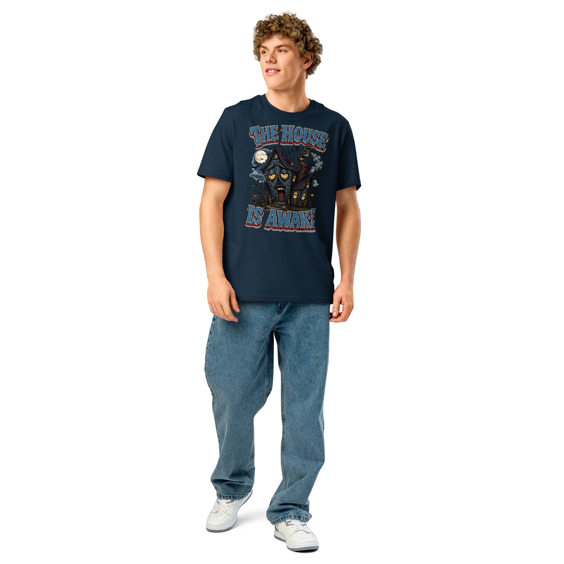The House Is Awake Organic T-Shirt - Gothic Horror & Mystery Tee by printfluence.net