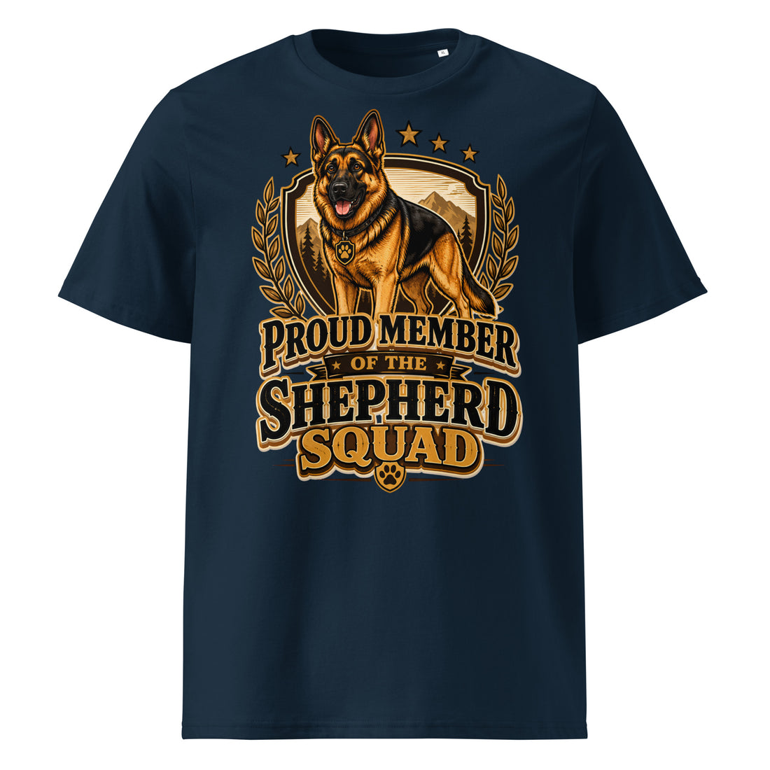 German Shepherd Squad Organic Ribbed T-Shirt by printfluence.net