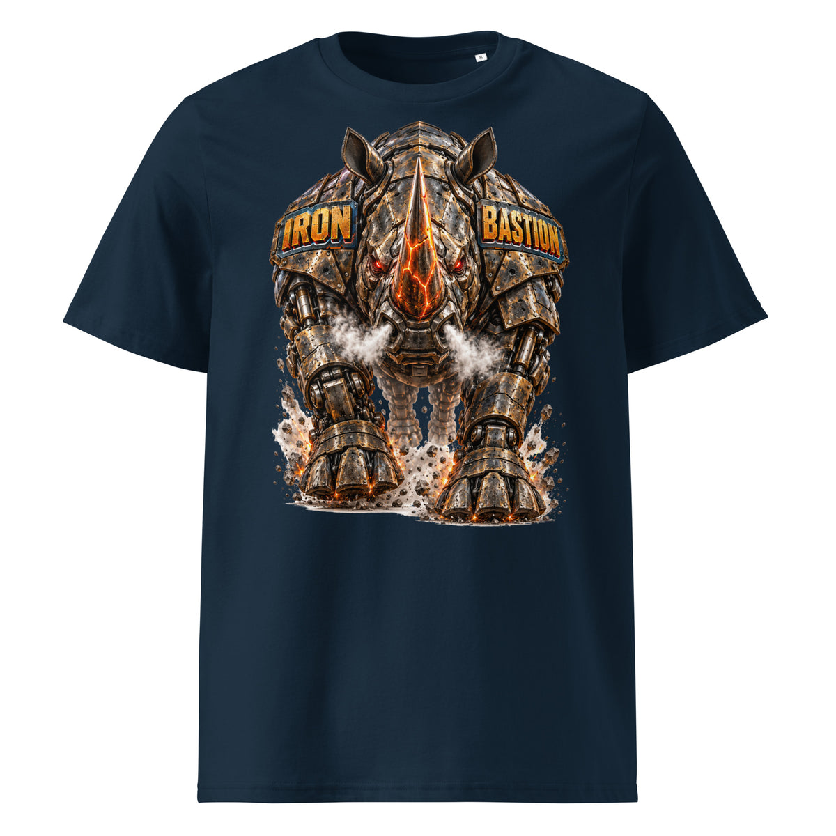 Cyberpunk Animals Lovers | Unisex Organic Ribbed Neck Creator 2.0 T-Shirt — IRON BASTION by printfluence