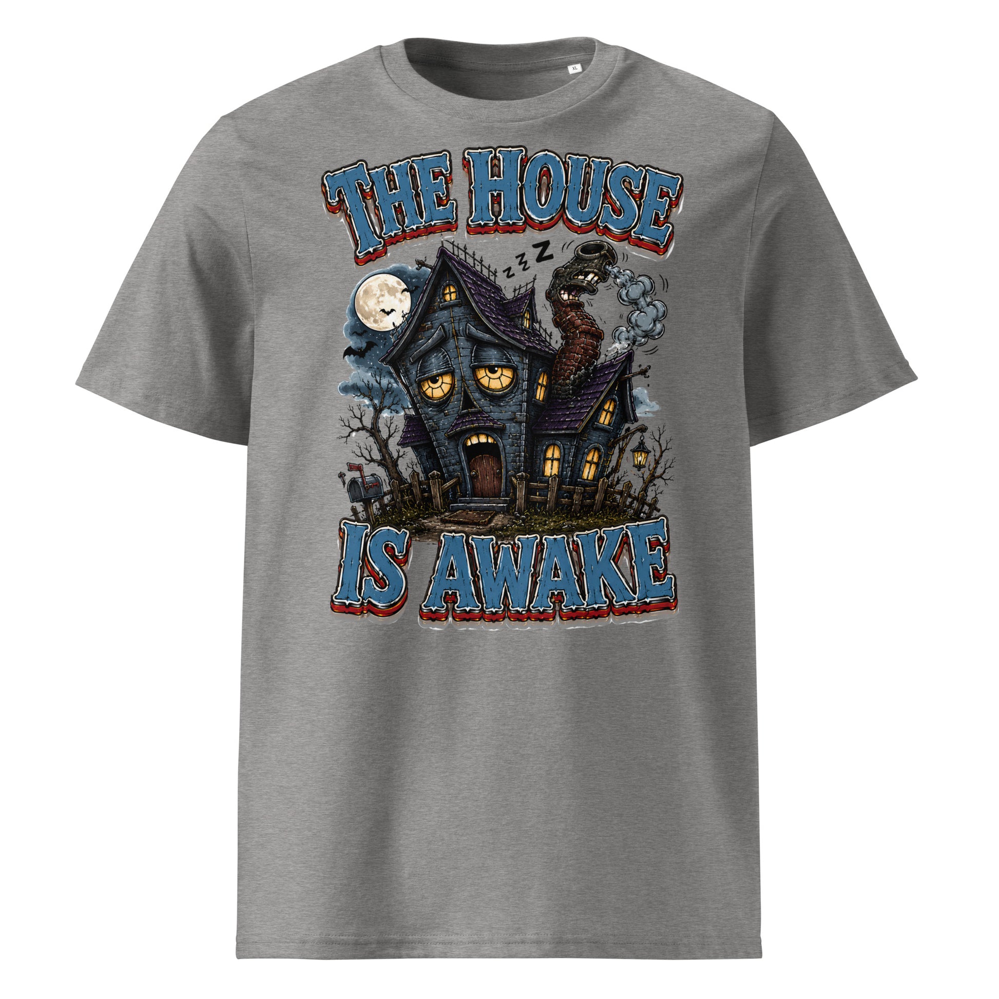 The House Is Awake Organic T-Shirt - Gothic Horror & Mystery Tee by printfluence.net