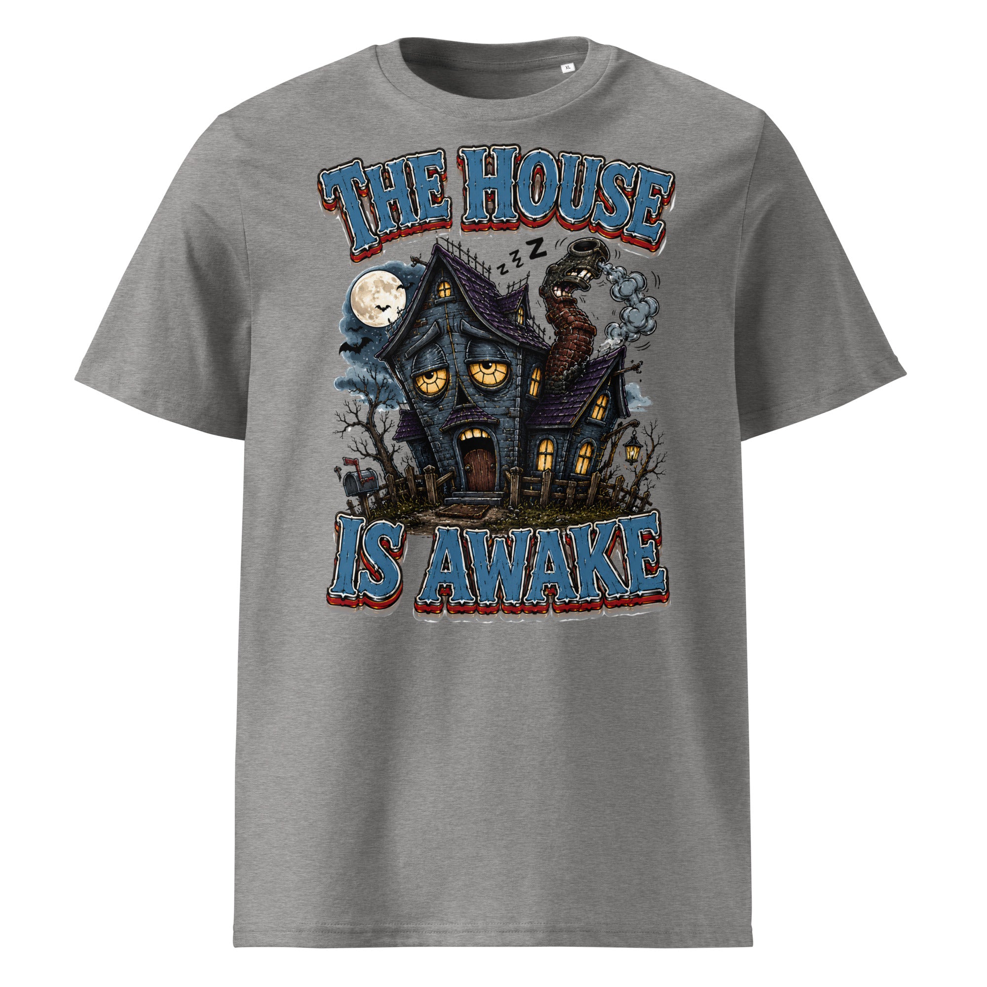 The House Is Awake Organic T-Shirt - Gothic Horror & Mystery Tee by printfluence.net