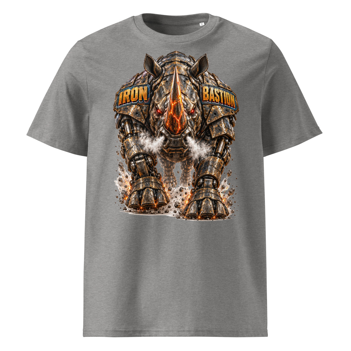 Cyberpunk Animals Lovers | Unisex Organic Ribbed Neck Creator 2.0 T-Shirt — IRON BASTION by printfluence