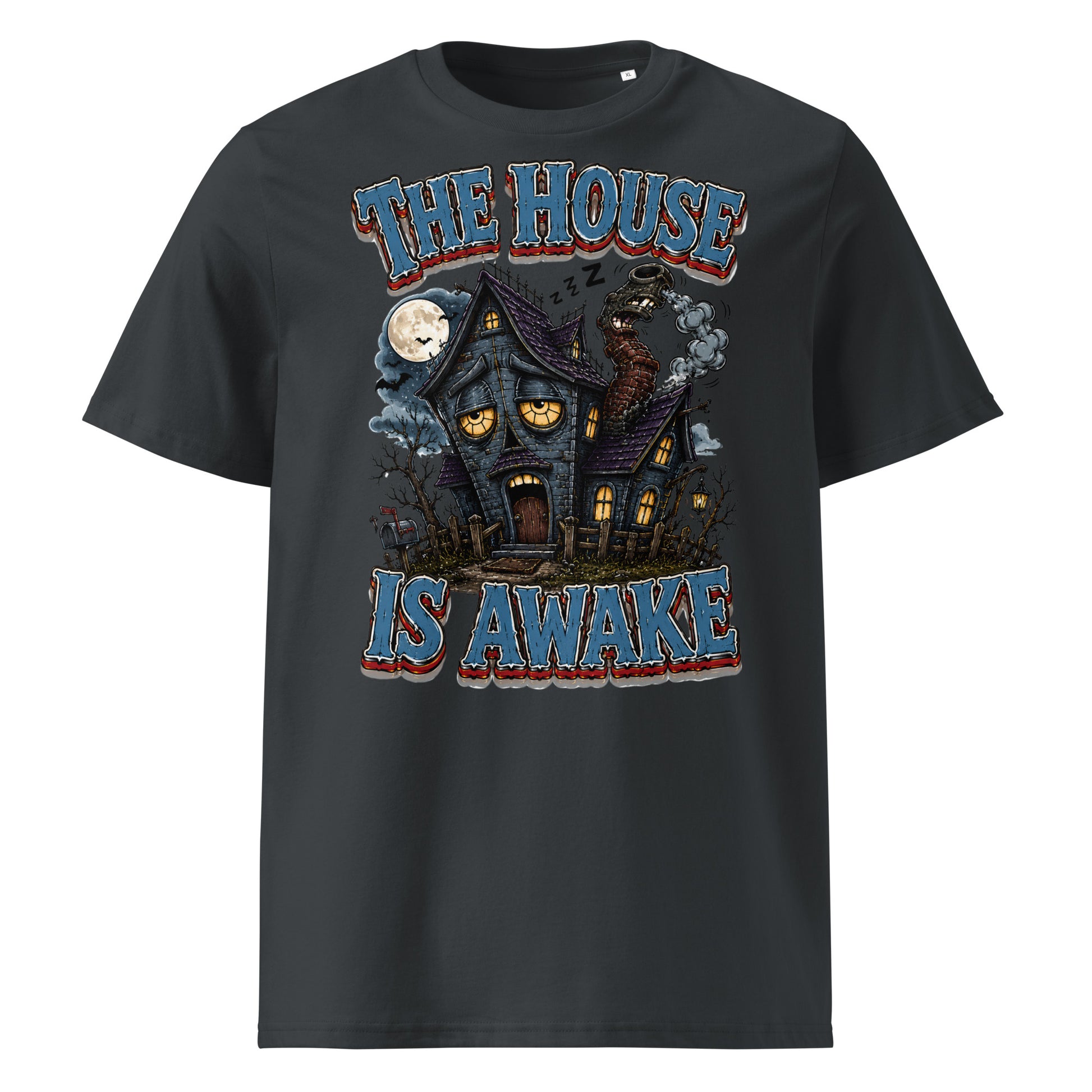 The House Is Awake Organic T-Shirt - Gothic Horror & Mystery Tee by printfluence.net