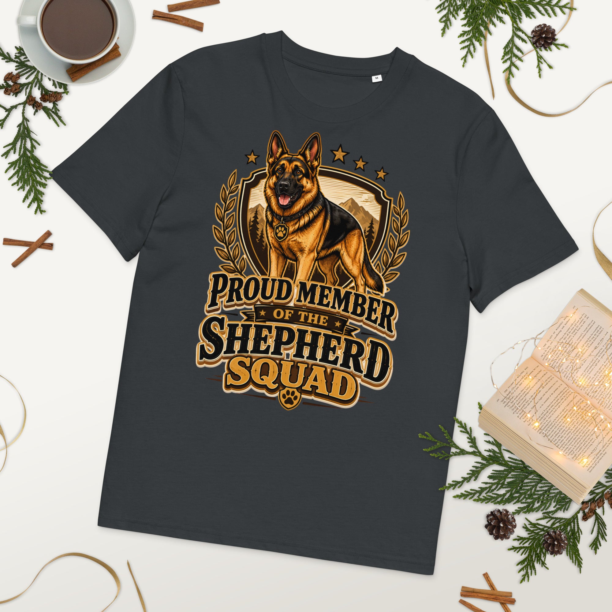 German Shepherd Squad Organic Ribbed T-Shirt by printfluence.net