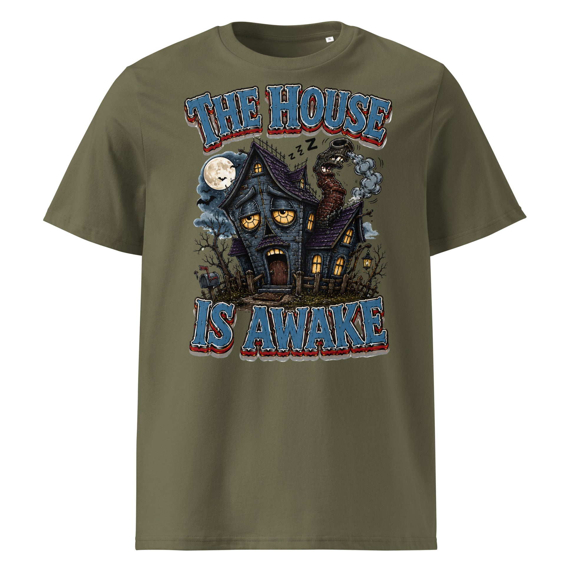 The House Is Awake Organic T-Shirt - Gothic Horror & Mystery Tee by printfluence.net