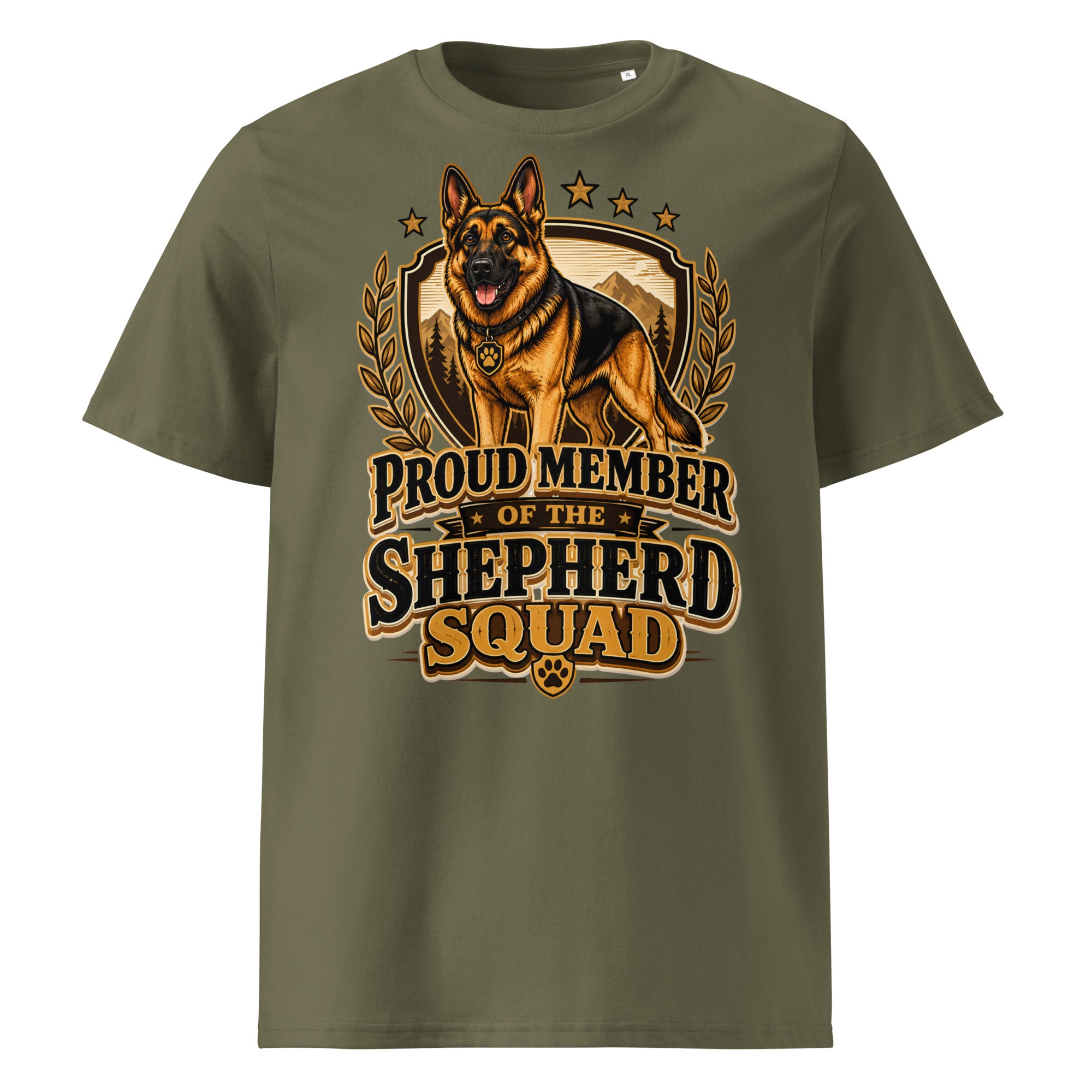 German Shepherd Squad Organic Ribbed T-Shirt by printfluence.net