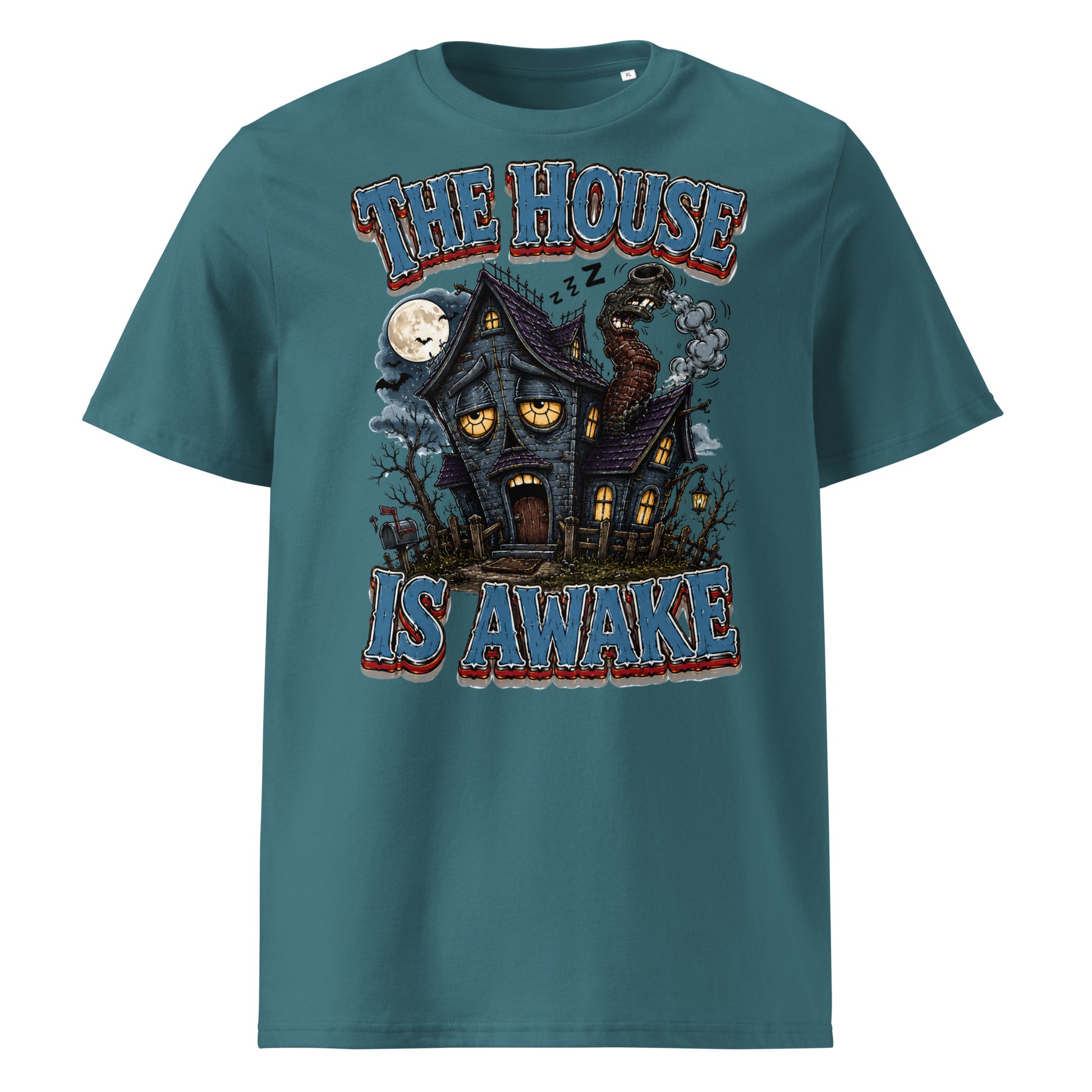 The House Is Awake Organic T-Shirt - Gothic Horror & Mystery Tee by printfluence.net