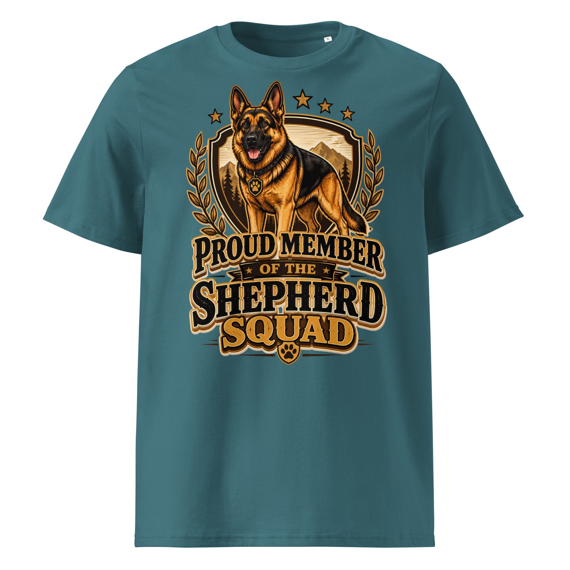 German Shepherd Squad Organic Ribbed T-Shirt by printfluence.net