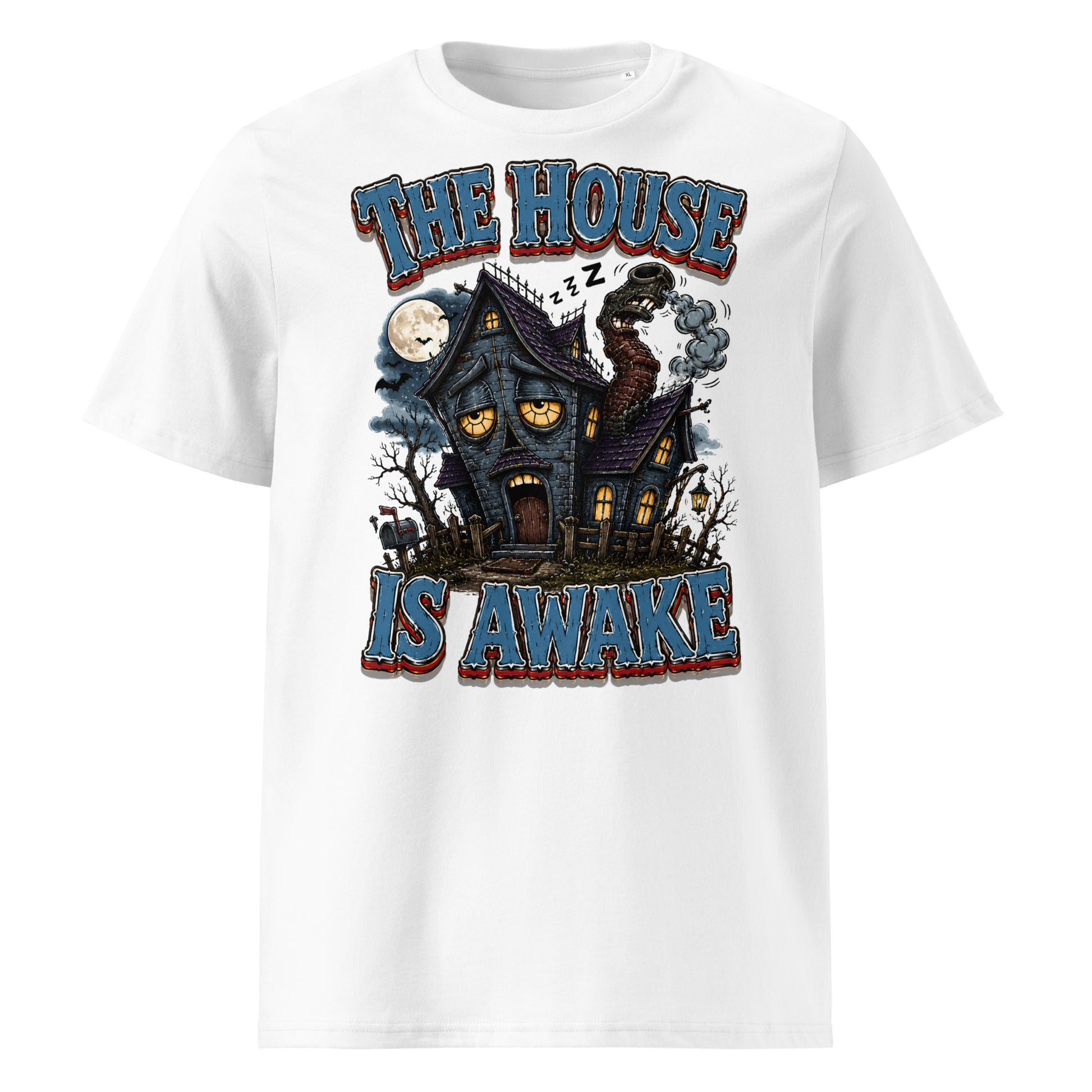 The House Is Awake Organic T-Shirt - Gothic Horror & Mystery Tee by printfluence.net