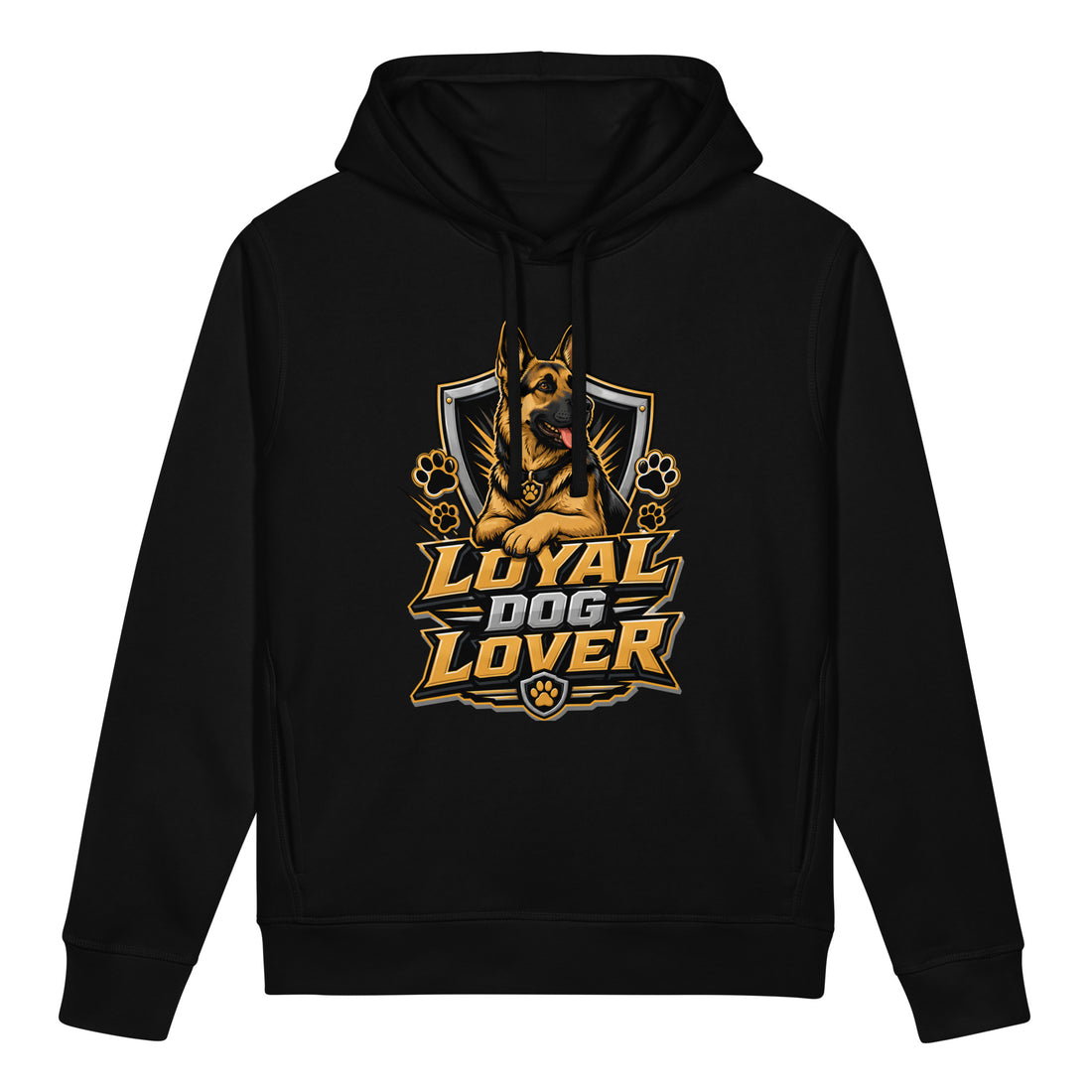 Elite Loyal Dog Lover - Premium Luxury German Shepherd Organic Side Pocket Hoodie by printfluence.net
