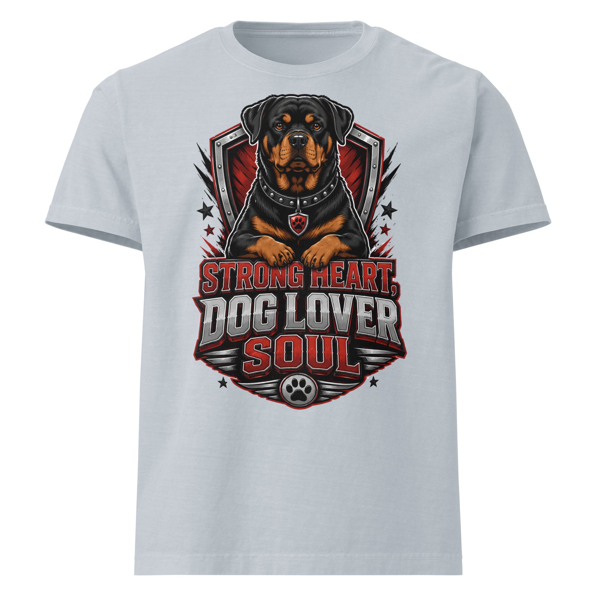 Rottweiler Graphic Oversized T-Shirt - Strong Heart Dog Lover Soul Tee by printfluence.net