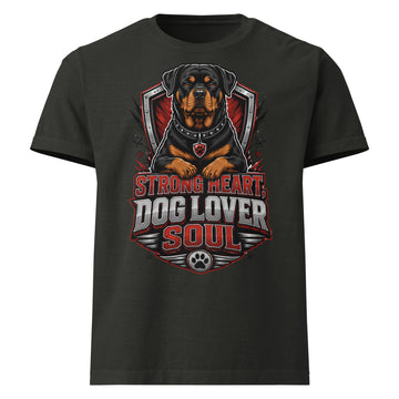 Rottweiler Graphic Oversized T-Shirt - Strong Heart Dog Lover Soul Tee by printfluence.net