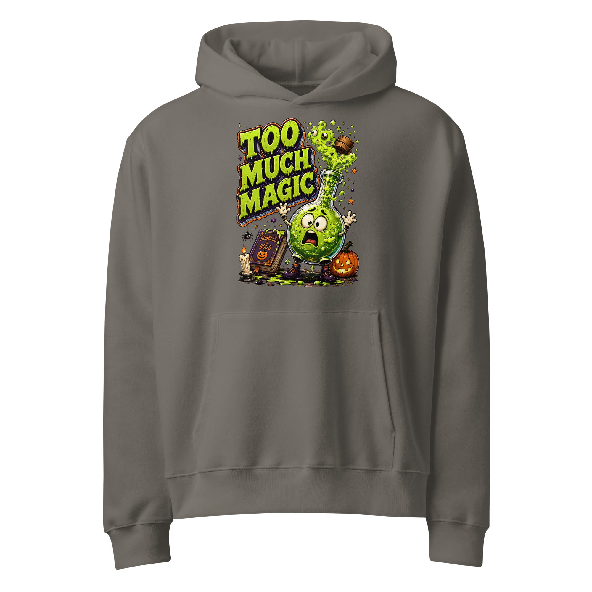 "Too Much Magic" Oversized Heavyweight Spooky Hoodie by printfluence.net
