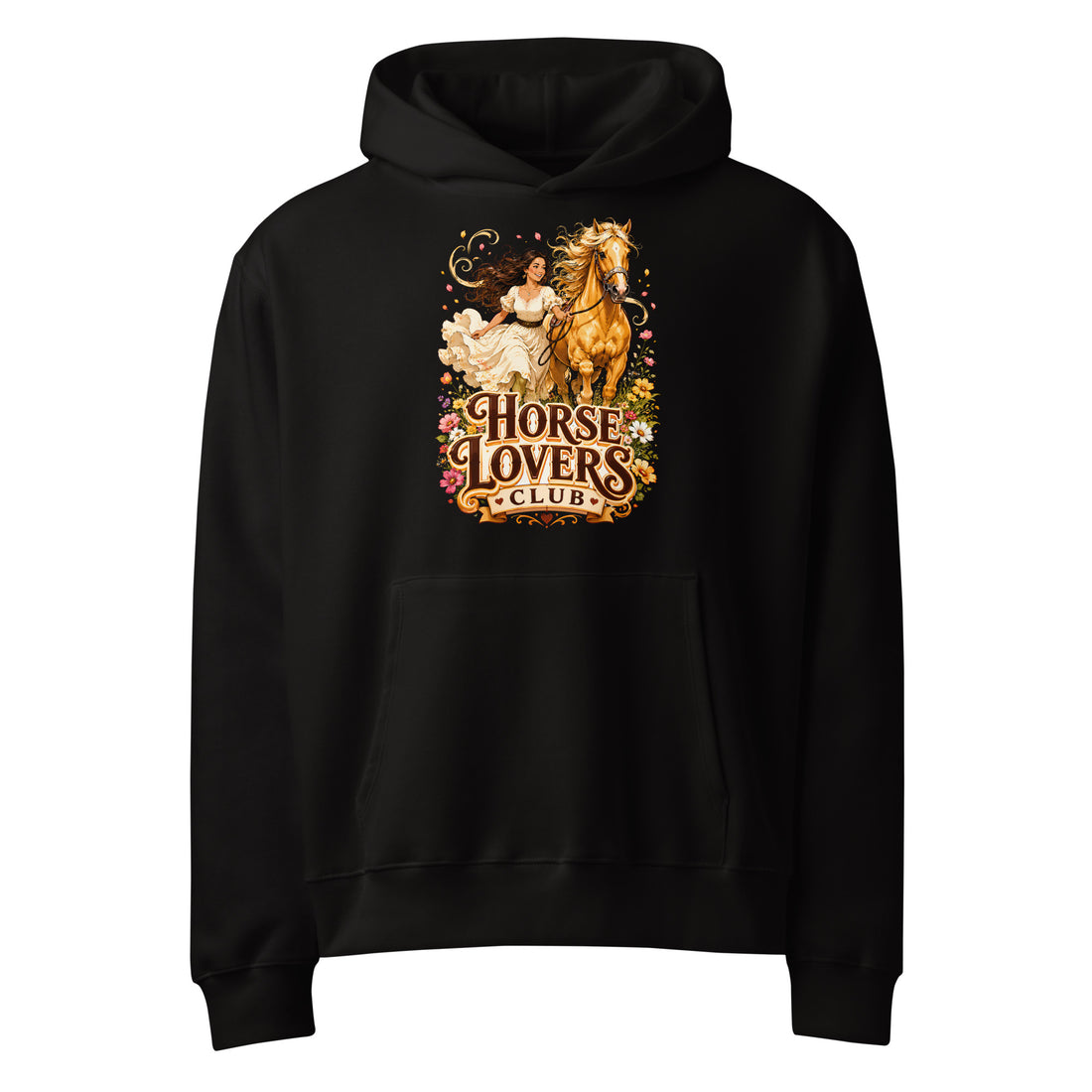 Horse Lovers Club: Golden Palomino - Oversized Heavyweight Hoodie by printfluence.net