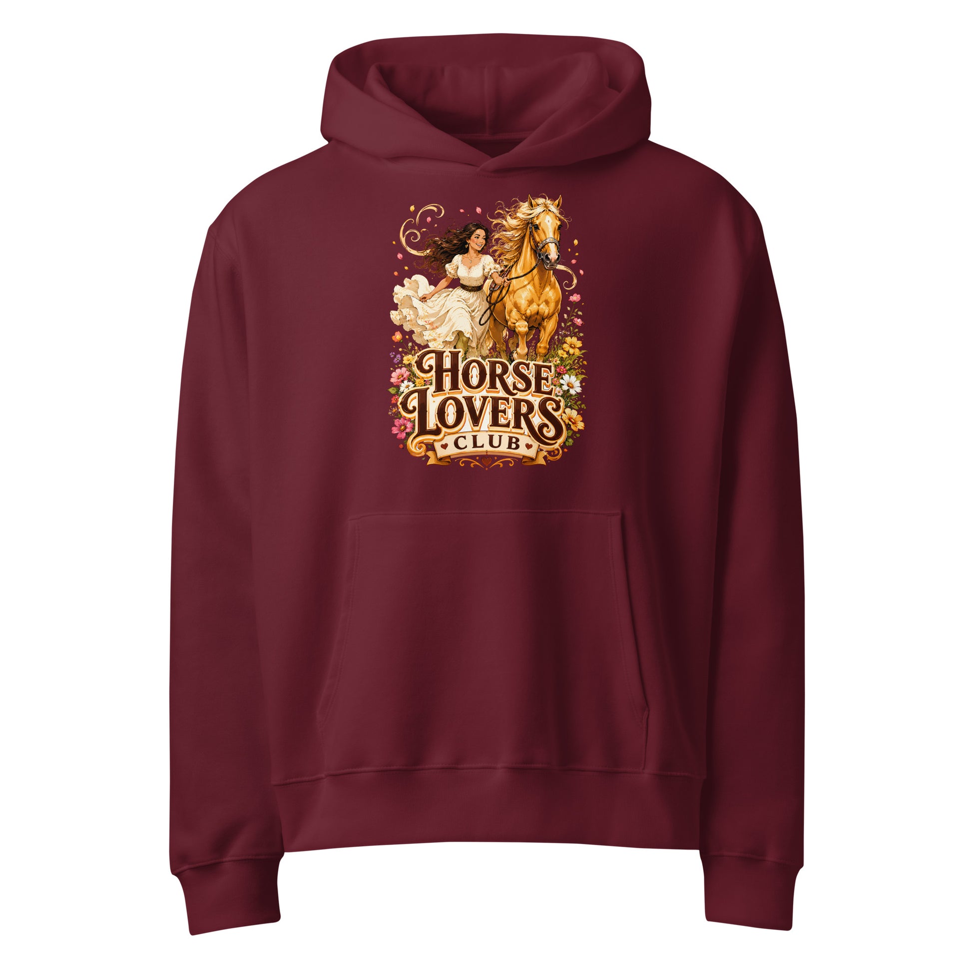 Horse Lovers Club: Golden Palomino - Oversized Heavyweight Hoodie by printfluence.net