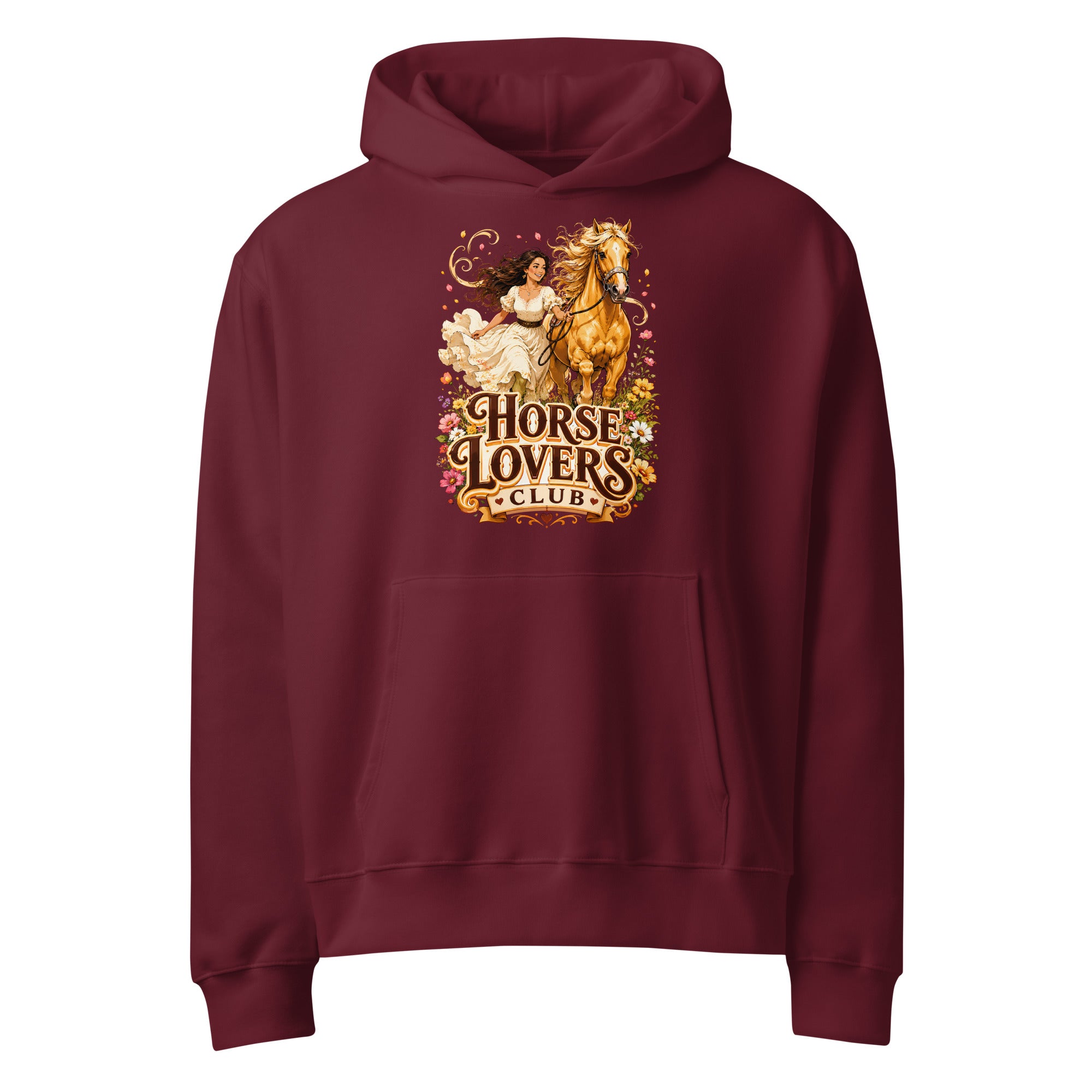 Horse Lovers Club: Golden Palomino - Oversized Heavyweight Hoodie by printfluence.net
