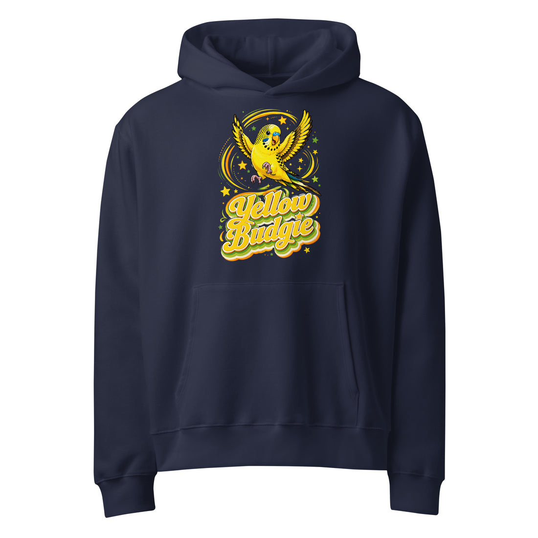 Title:Yellow Budgie | Oversized Heavyweight Streetwear Hoodie by printfluence.net