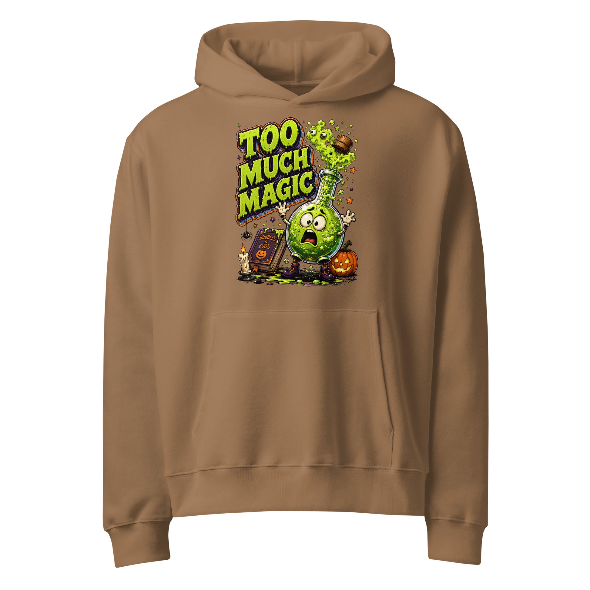 "Too Much Magic" Oversized Heavyweight Spooky Hoodie by printfluence.net