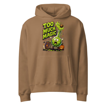 "Too Much Magic" Oversized Heavyweight Spooky Hoodie by printfluence.net