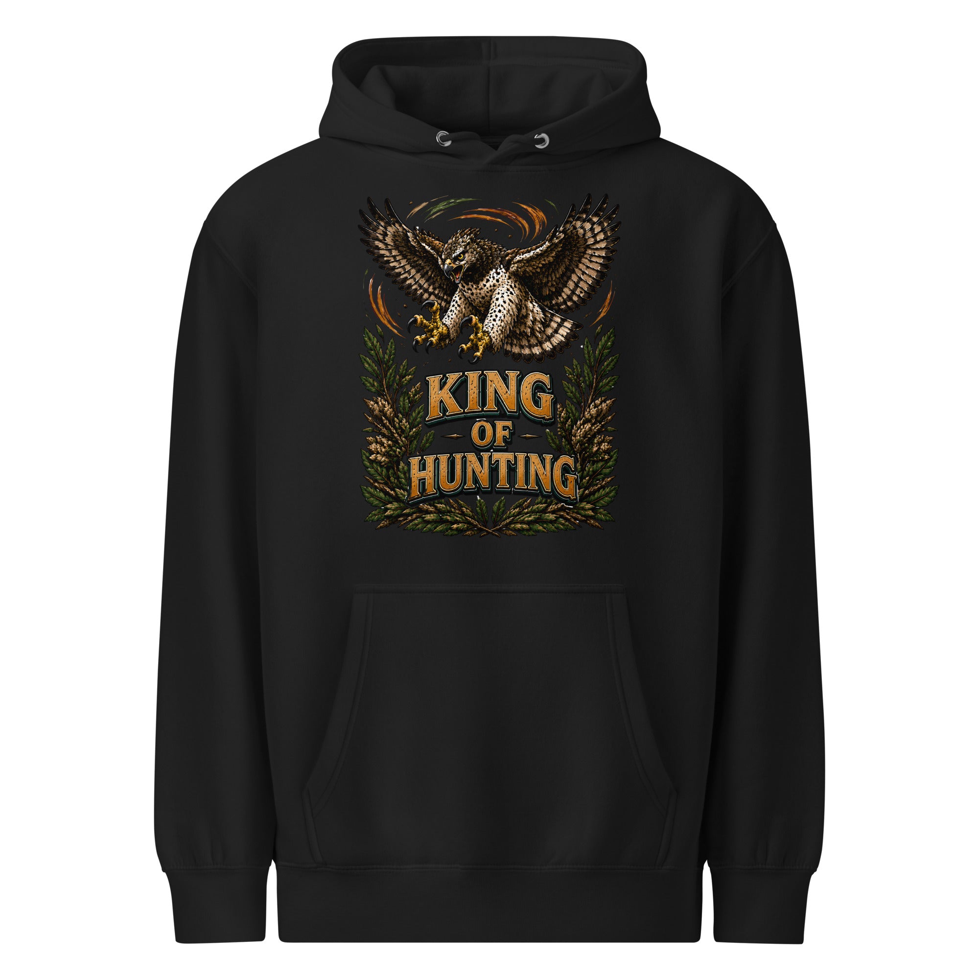 King Of Hunting Eagle Lovers Unisex Premium Hoodie by printfluence.net