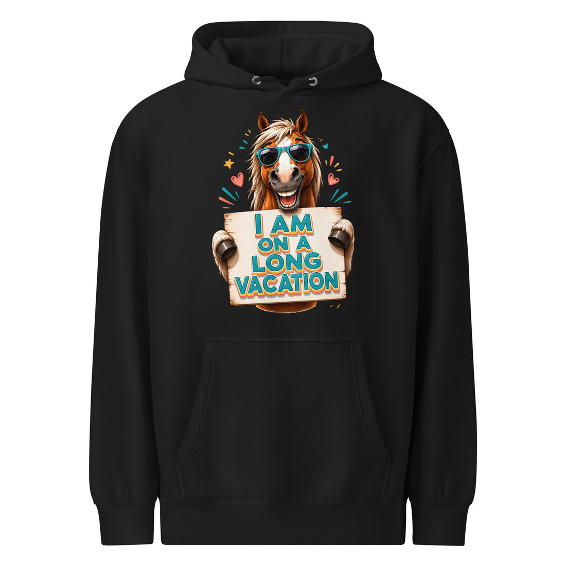 Funny Horse Vacation Premium Hoodie | Horse Lovers Gift by printfluence.net