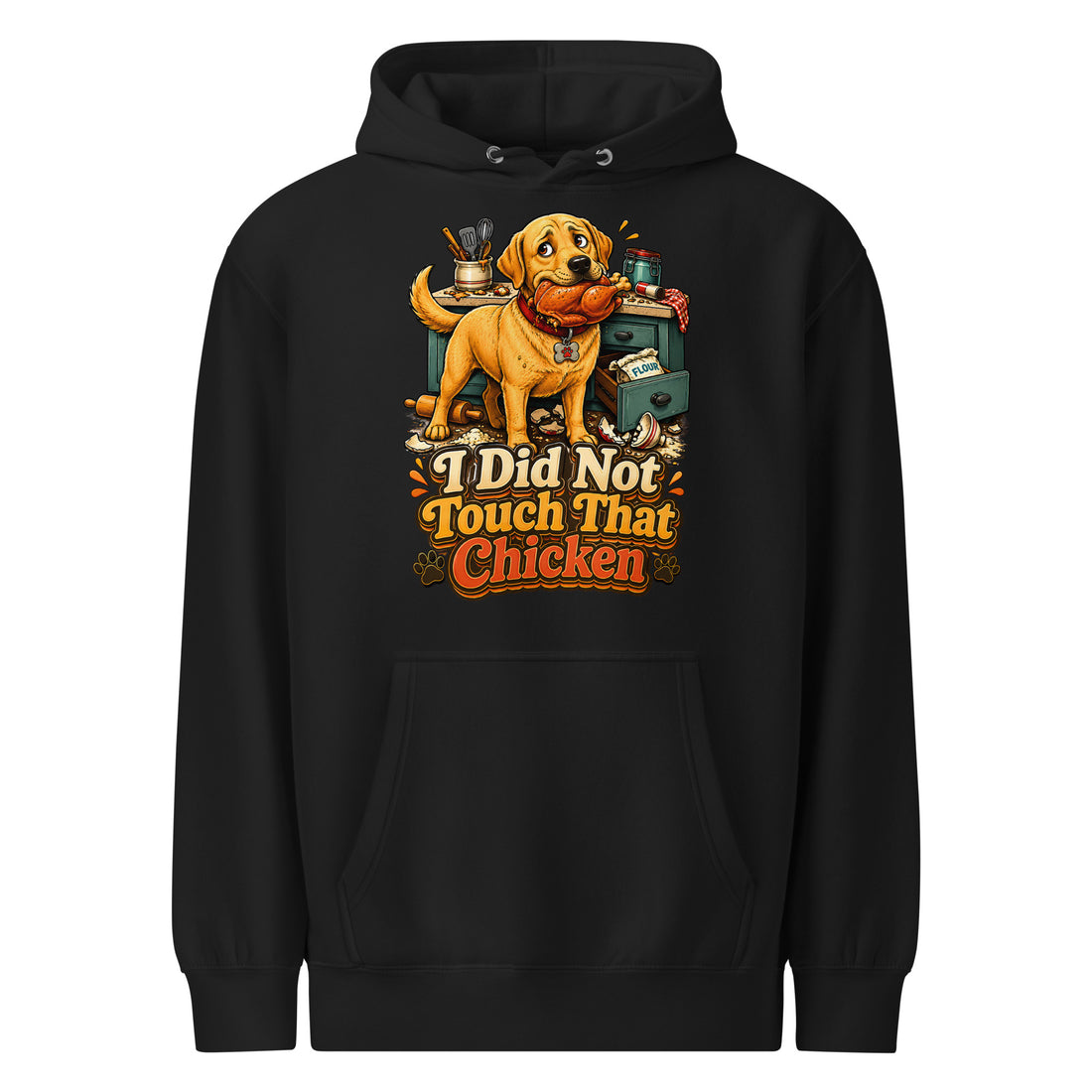 Golden Retriever Lovers Premium Mid-Weight Hoodie - I Did Not Touch That Chicken by printfluence.net