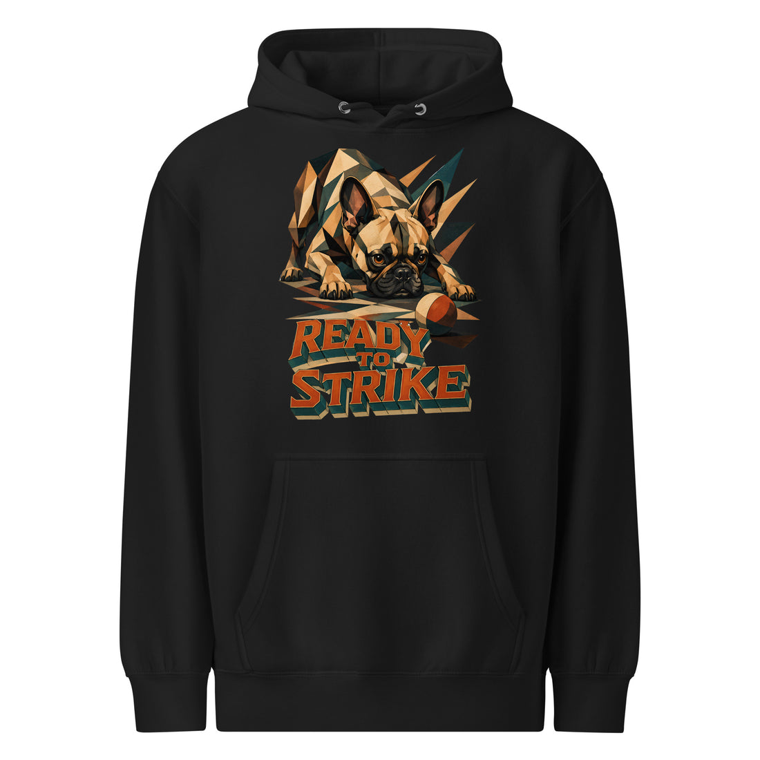 French Bulldog Ready to Strike Hoodie – Premium Mid-Weight Pullover for Frenchie Lovers H-5 by printfluence.net