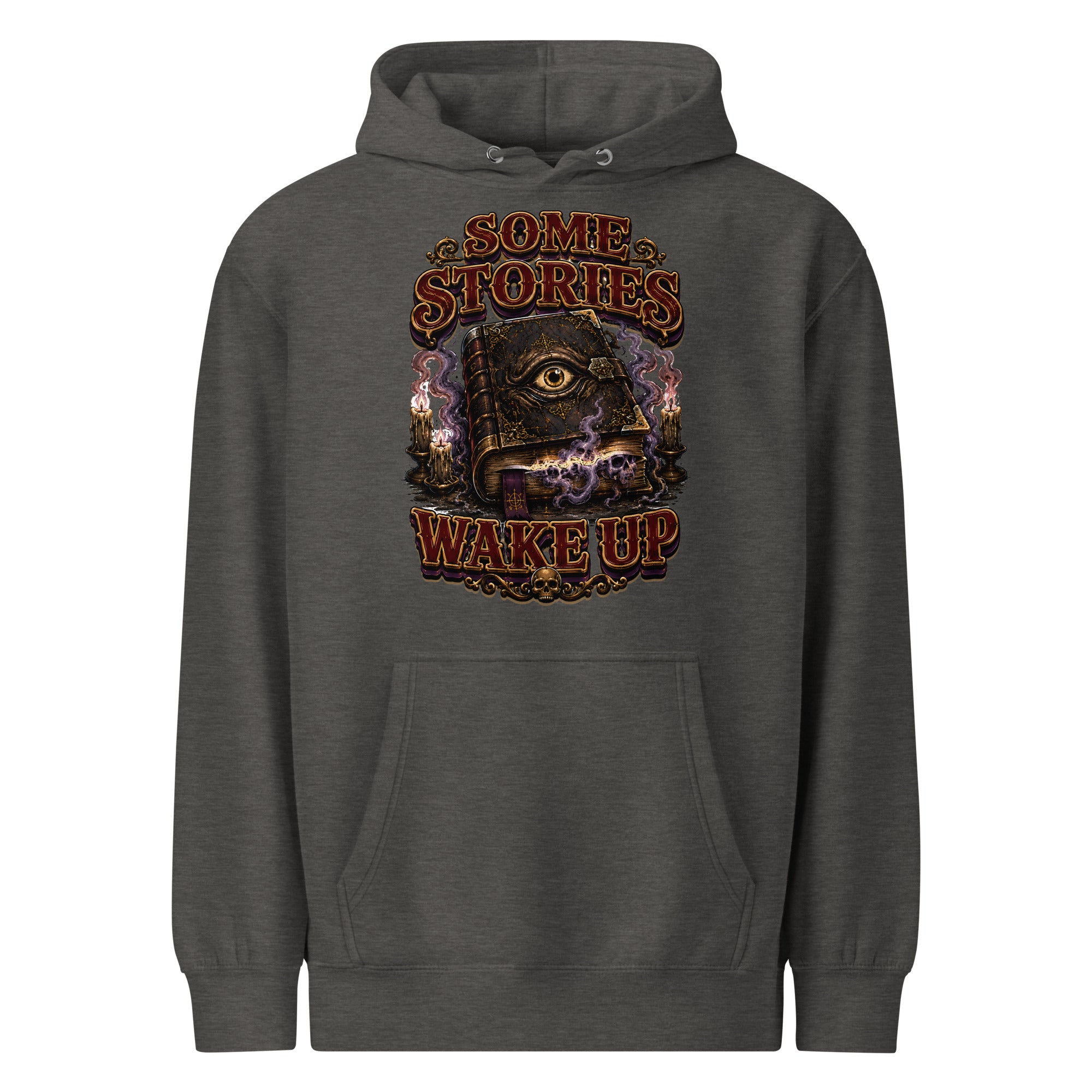 Some Stories Wake Up Premium Hoodie - Gothic Horror & Mystery Pullover by printfluence.net