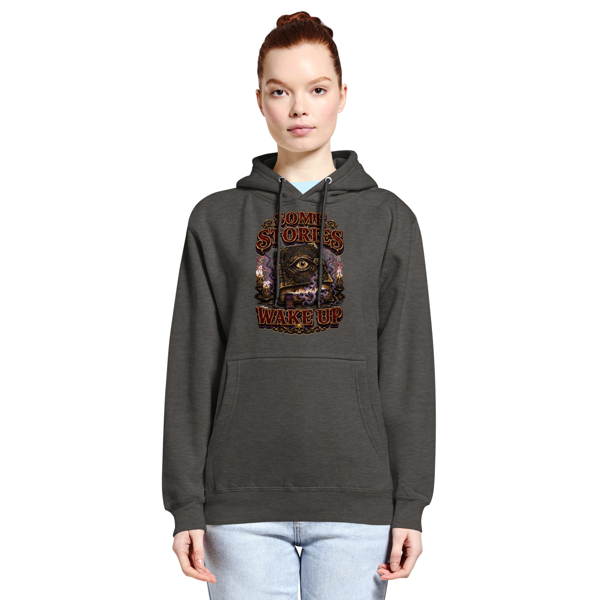 Some Stories Wake Up Premium Hoodie - Gothic Horror & Mystery Pullover by printfluence.net