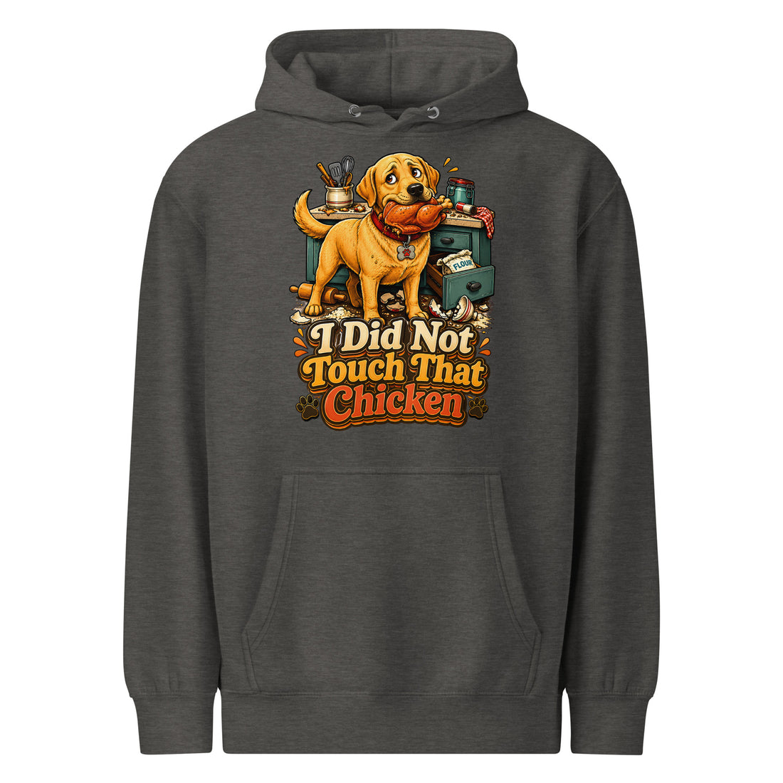 Golden Retriever Lovers Premium Mid-Weight Hoodie - I Did Not Touch That Chicken by printfluence.net
