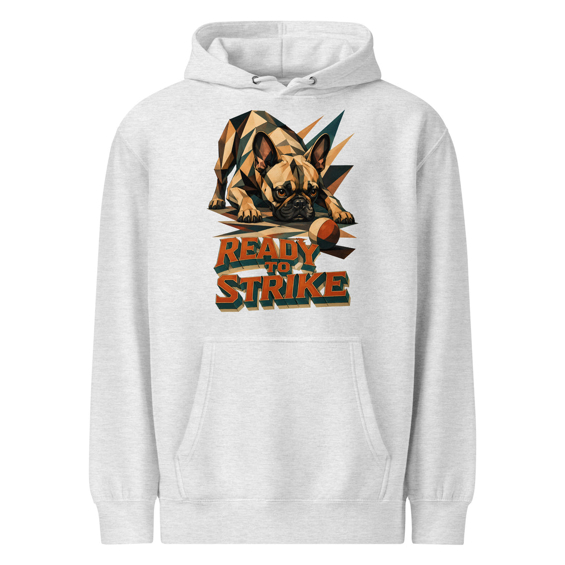 French Bulldog Ready to Strike Hoodie – Premium Mid-Weight Pullover for Frenchie Lovers H-5 by printfluence.net