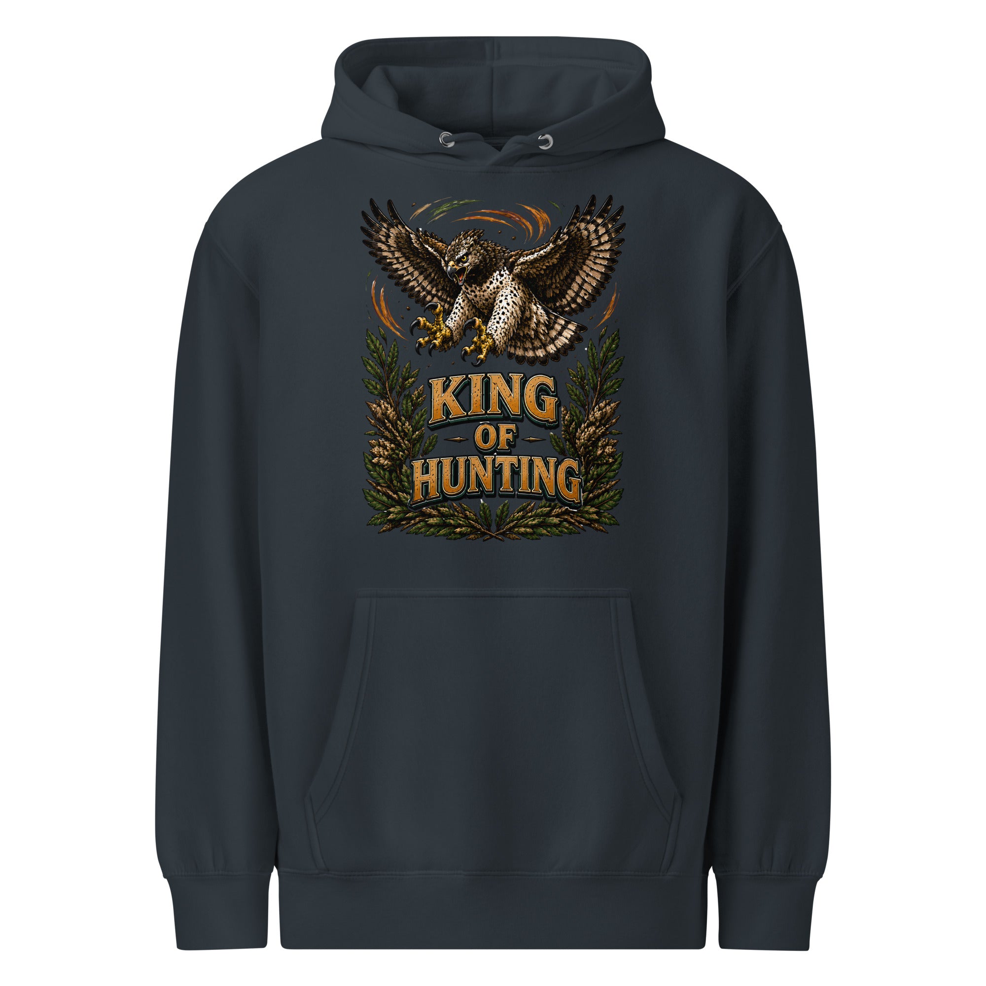 King Of Hunting Eagle Lovers Unisex Premium Hoodie by printfluence.net
