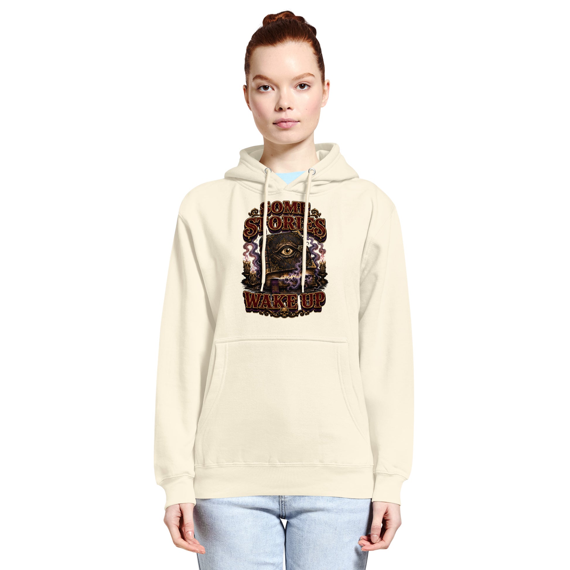 Some Stories Wake Up Premium Hoodie - Gothic Horror & Mystery Pullover by printfluence.net