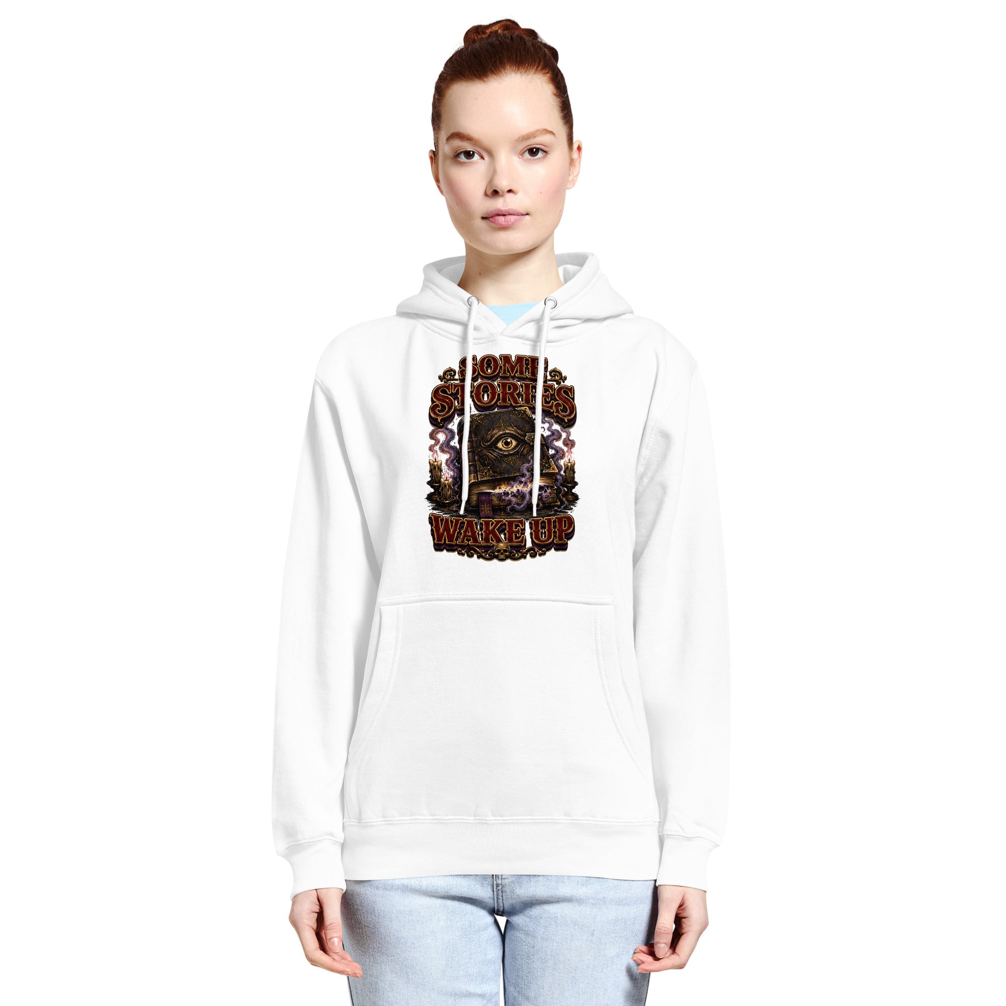 Some Stories Wake Up Premium Hoodie - Gothic Horror & Mystery Pullover by printfluence.net