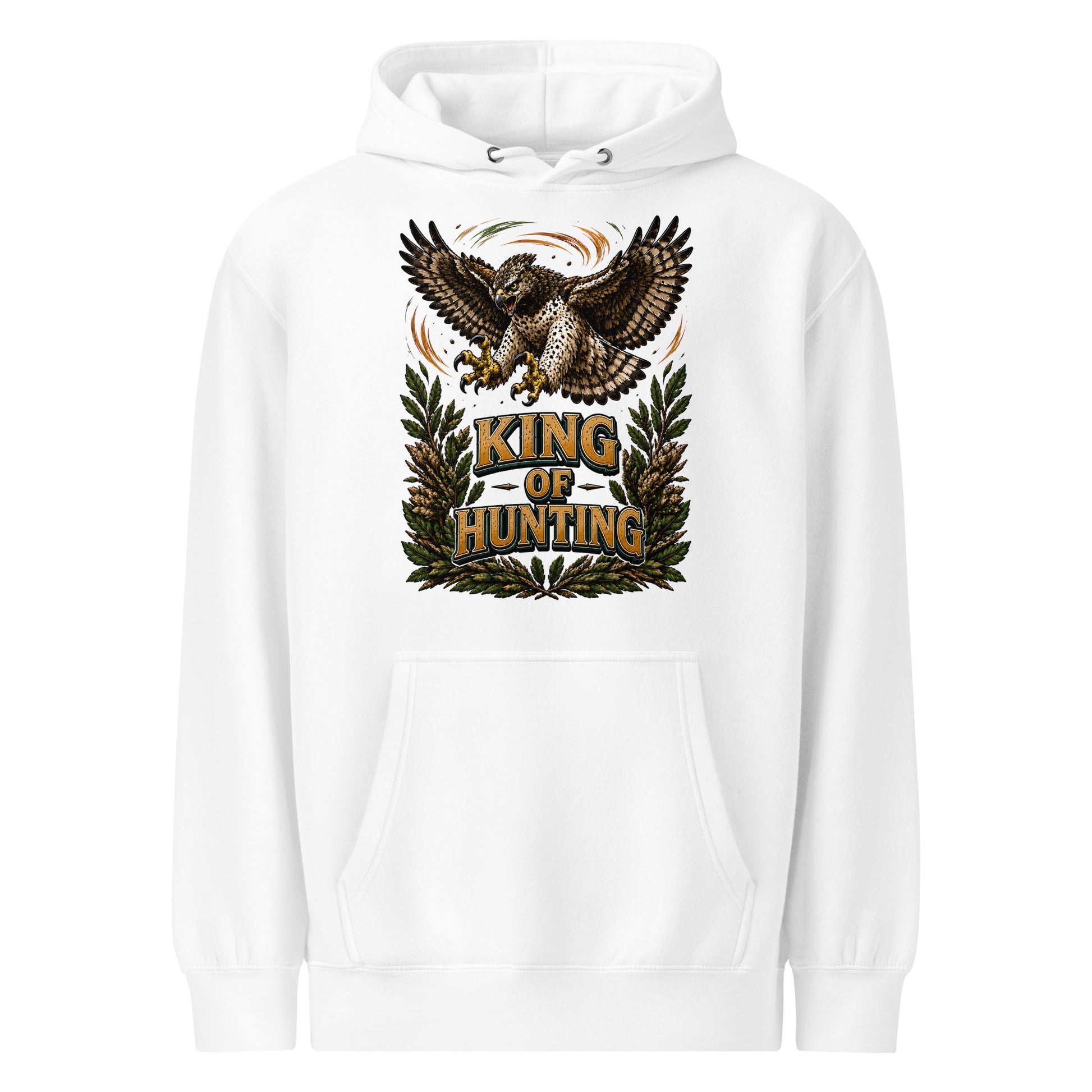 King Of Hunting Eagle Lovers Unisex Premium Hoodie by printfluence.net