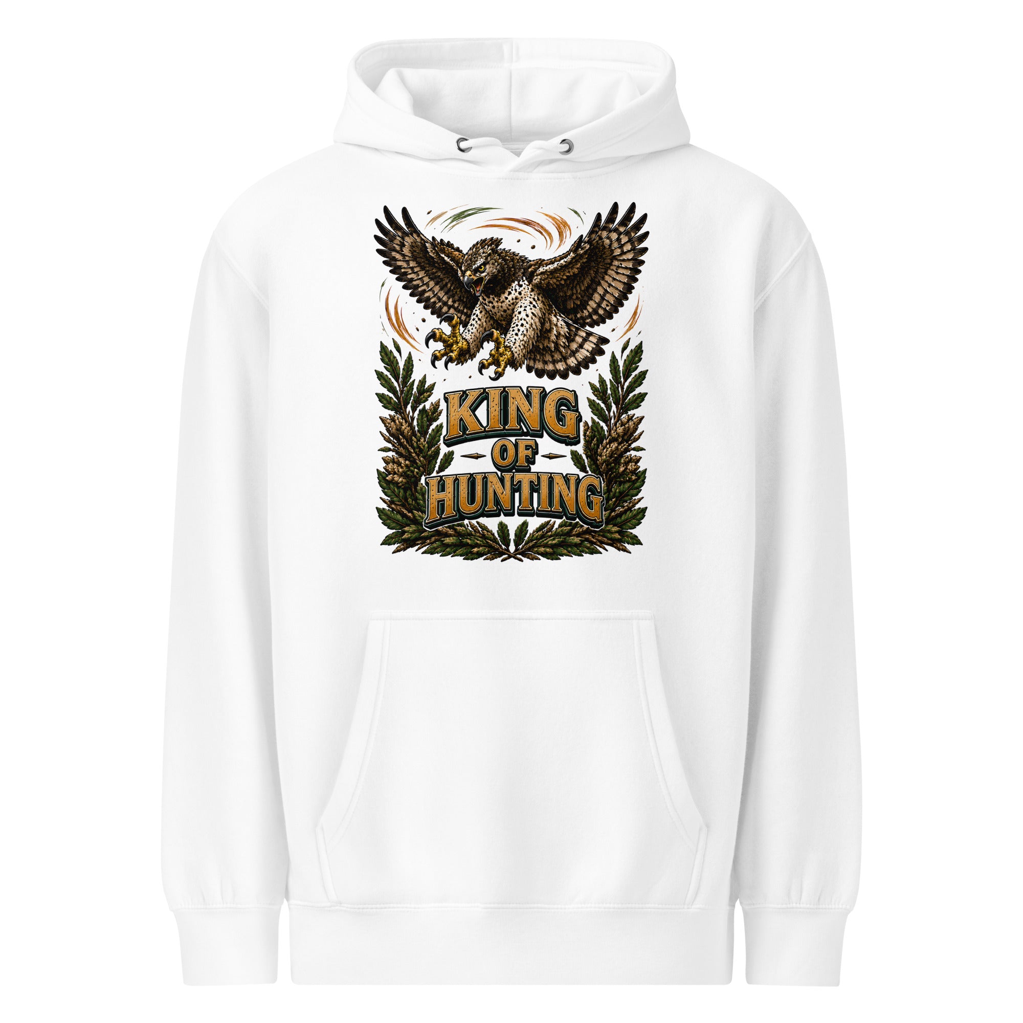 King Of Hunting Eagle Lovers Unisex Premium Hoodie by printfluence.net