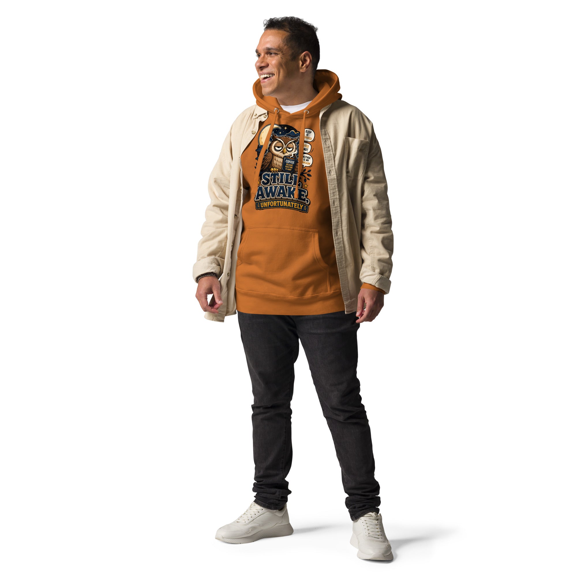 Coffee Lovers Unisex Classic Hoodie - Still Awake, Unfortunately! by printfluence.net
