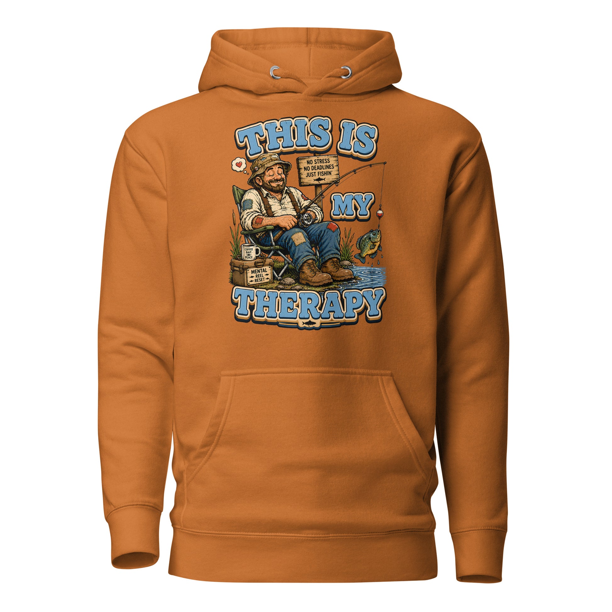 Fishing Is My Therapy - Ultimate Relaxation Unisex Hoodie by printfluence.net