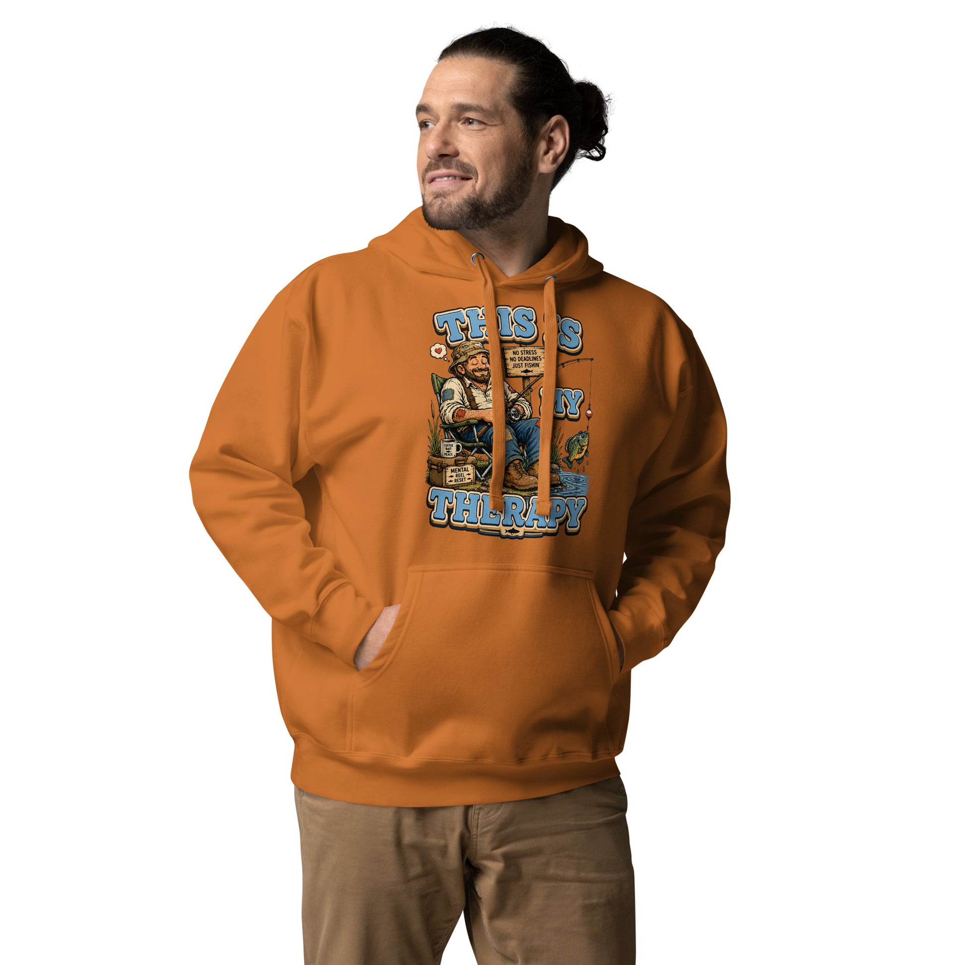 Fishing Is My Therapy - Ultimate Relaxation Unisex Hoodie by printfluence.net