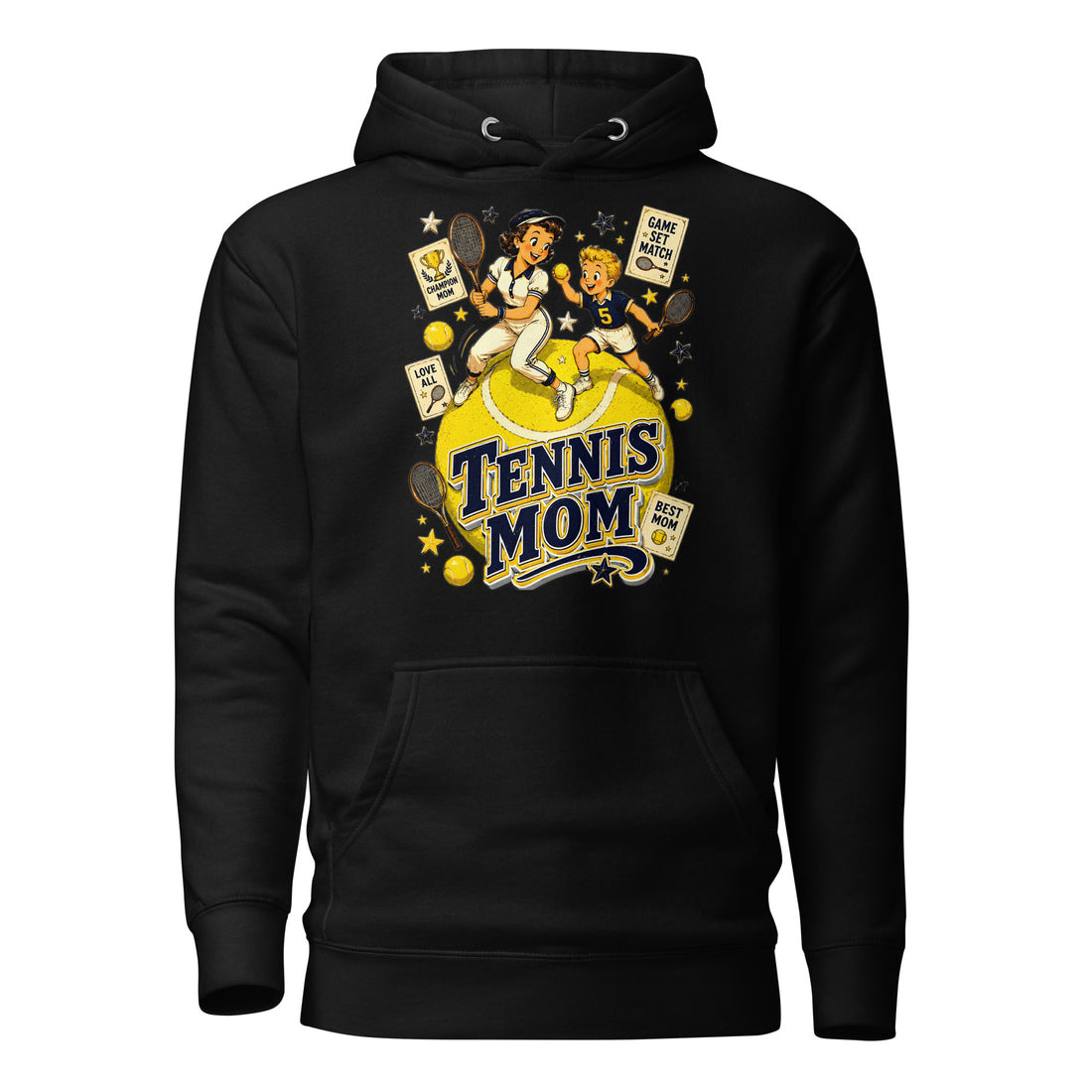 Unisex Hoodie - Elite Tennis Mom Champion - Premium Mother's Day by printfluence.net